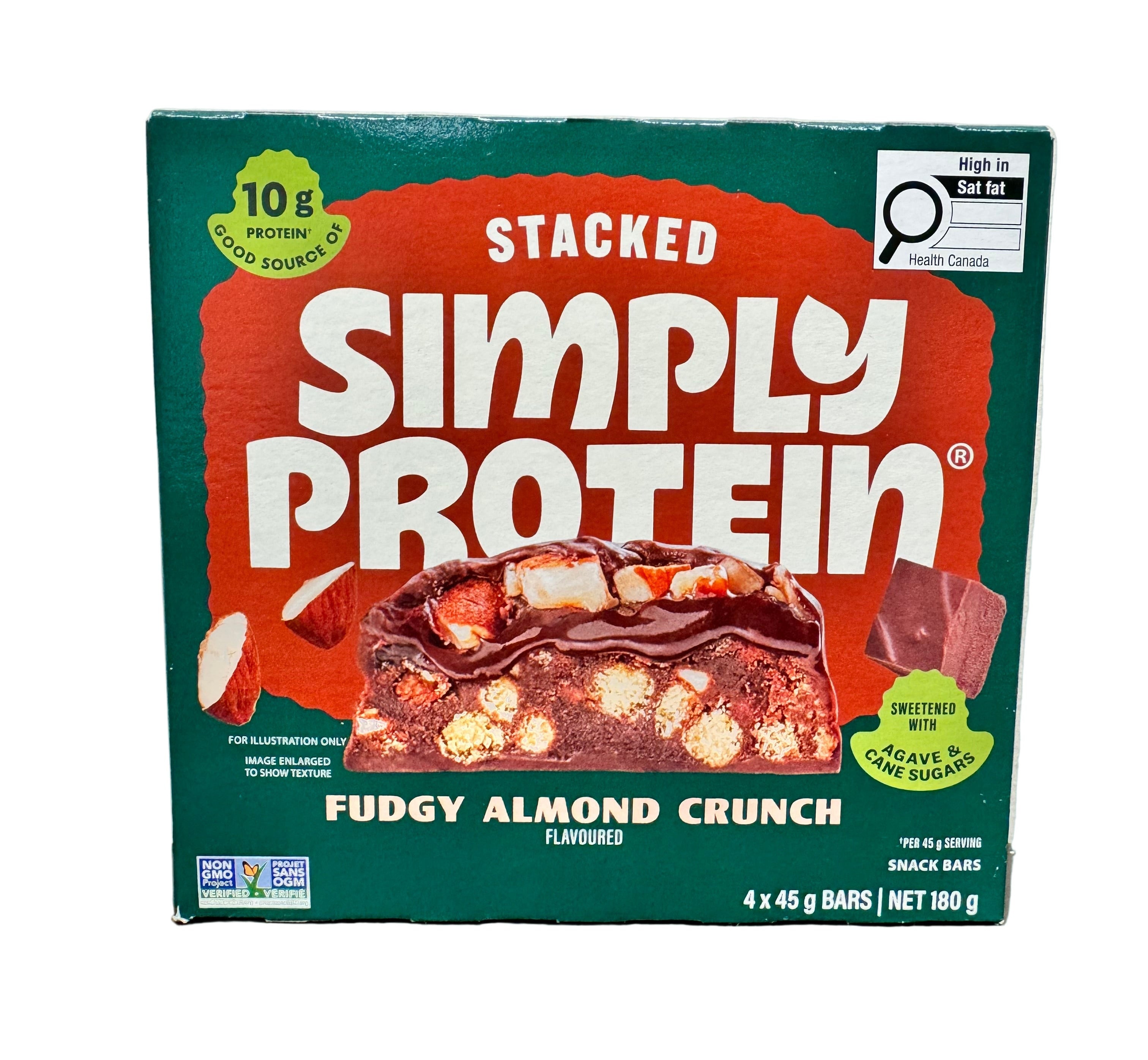 Fudge Almond Crunch Stacked Bars 4 Pack