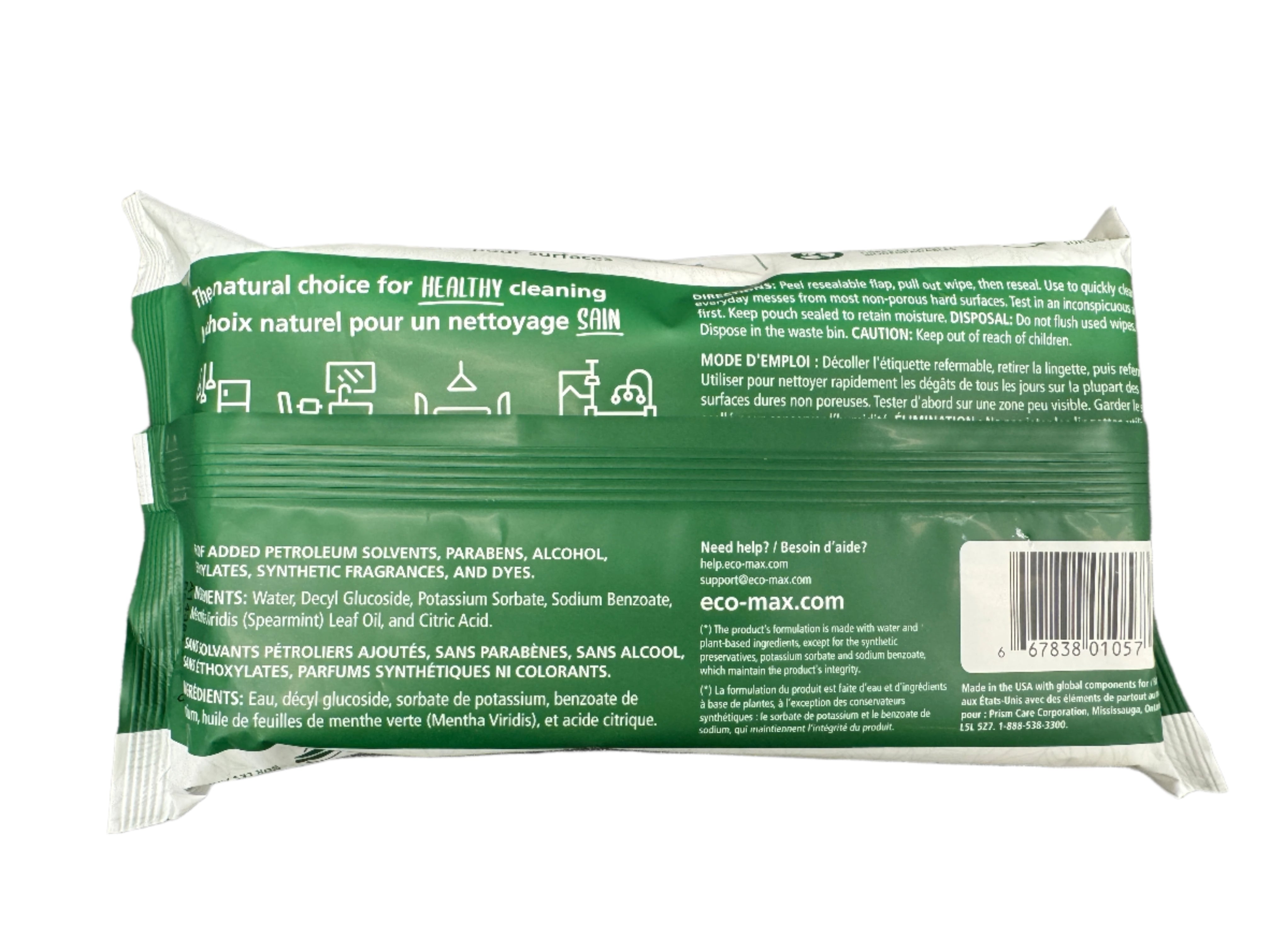 Eco Max Plant-Based Surface Cleaning Wipes