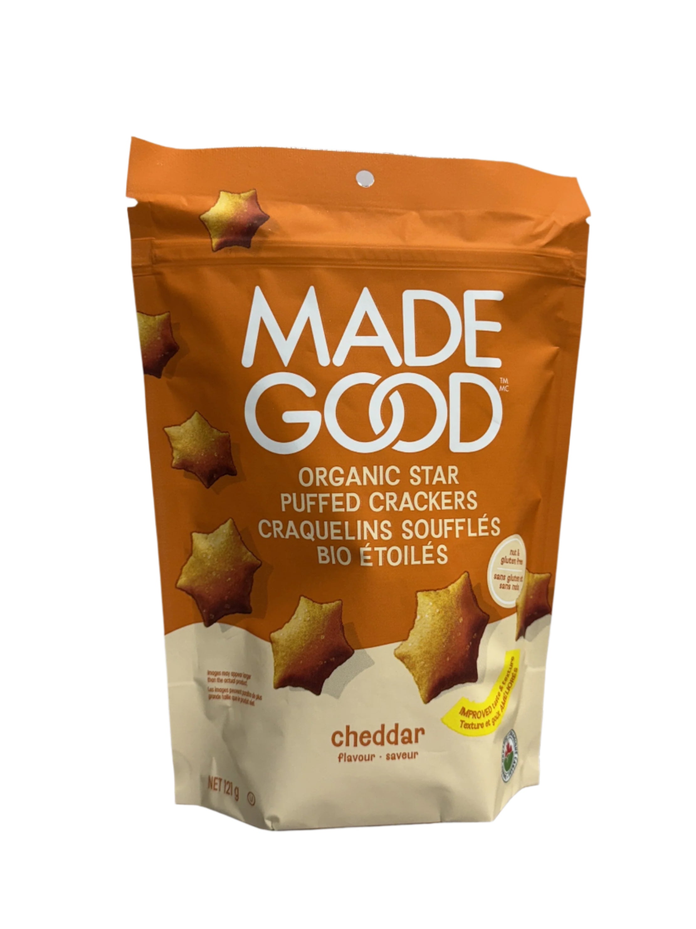 Made Good Cheddar Star Puffed Crackers