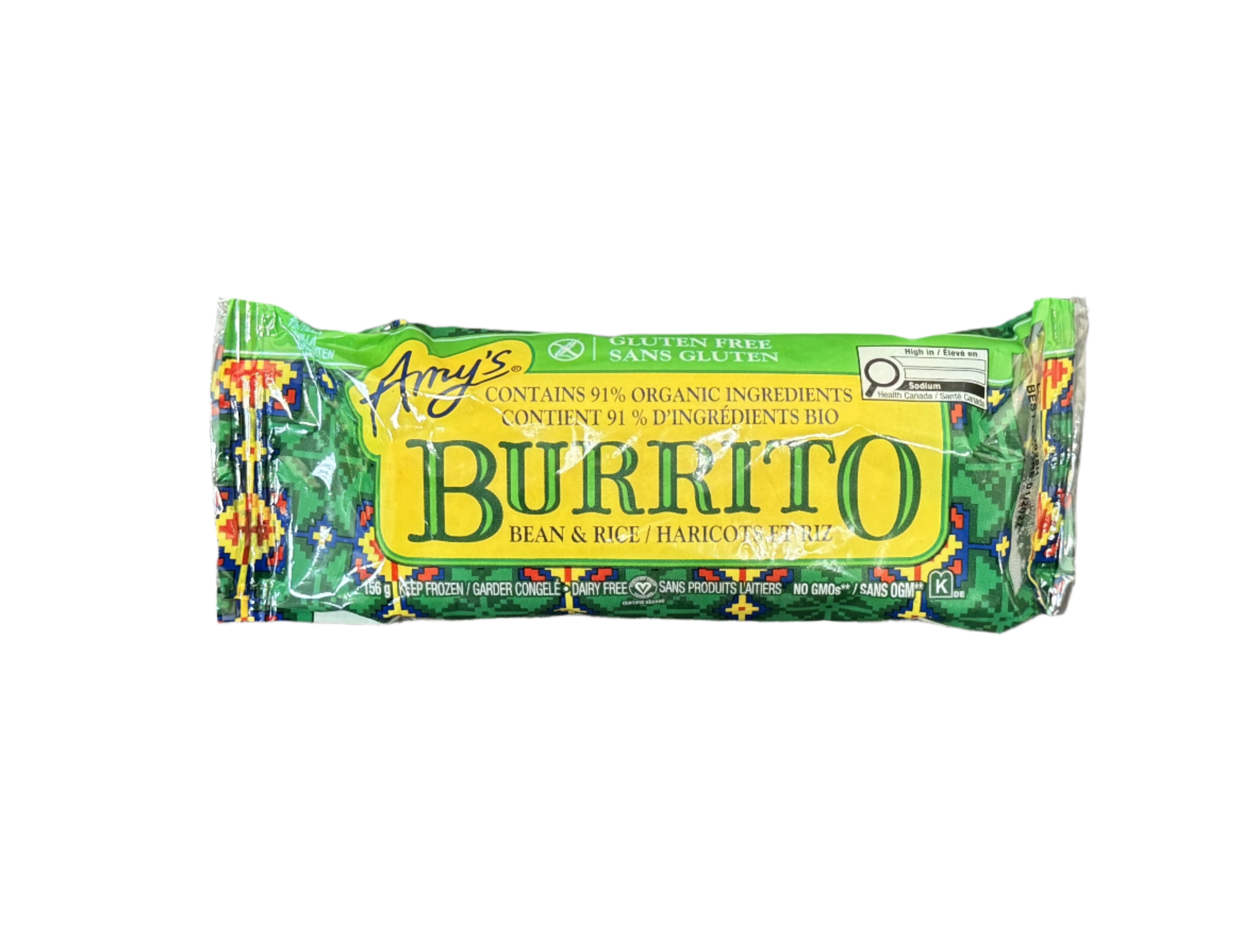 Amy's Kitchen Gluten Free Bean & Rice Burrito