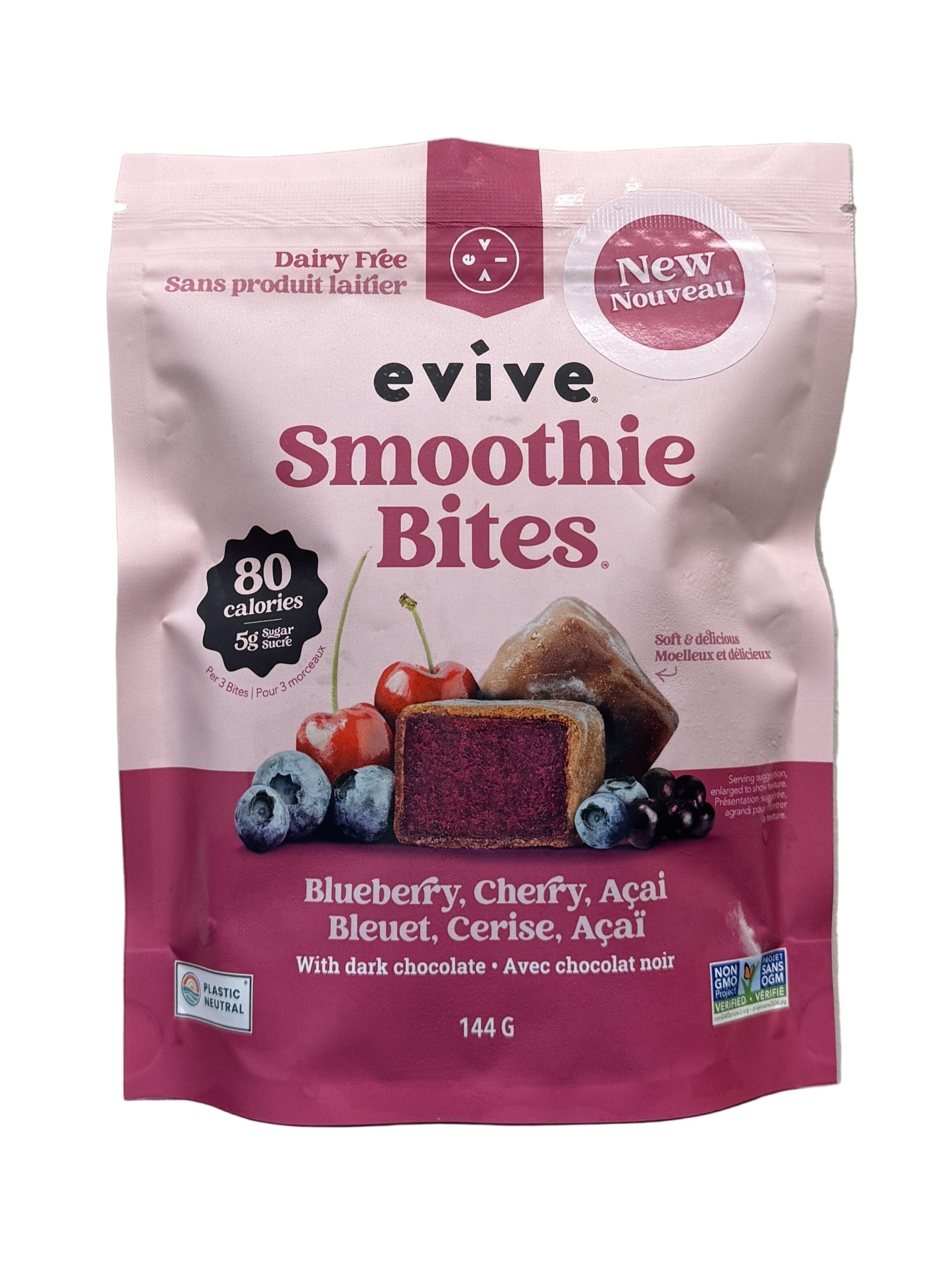 Blueberry Cherry Acai Smoothie Bites