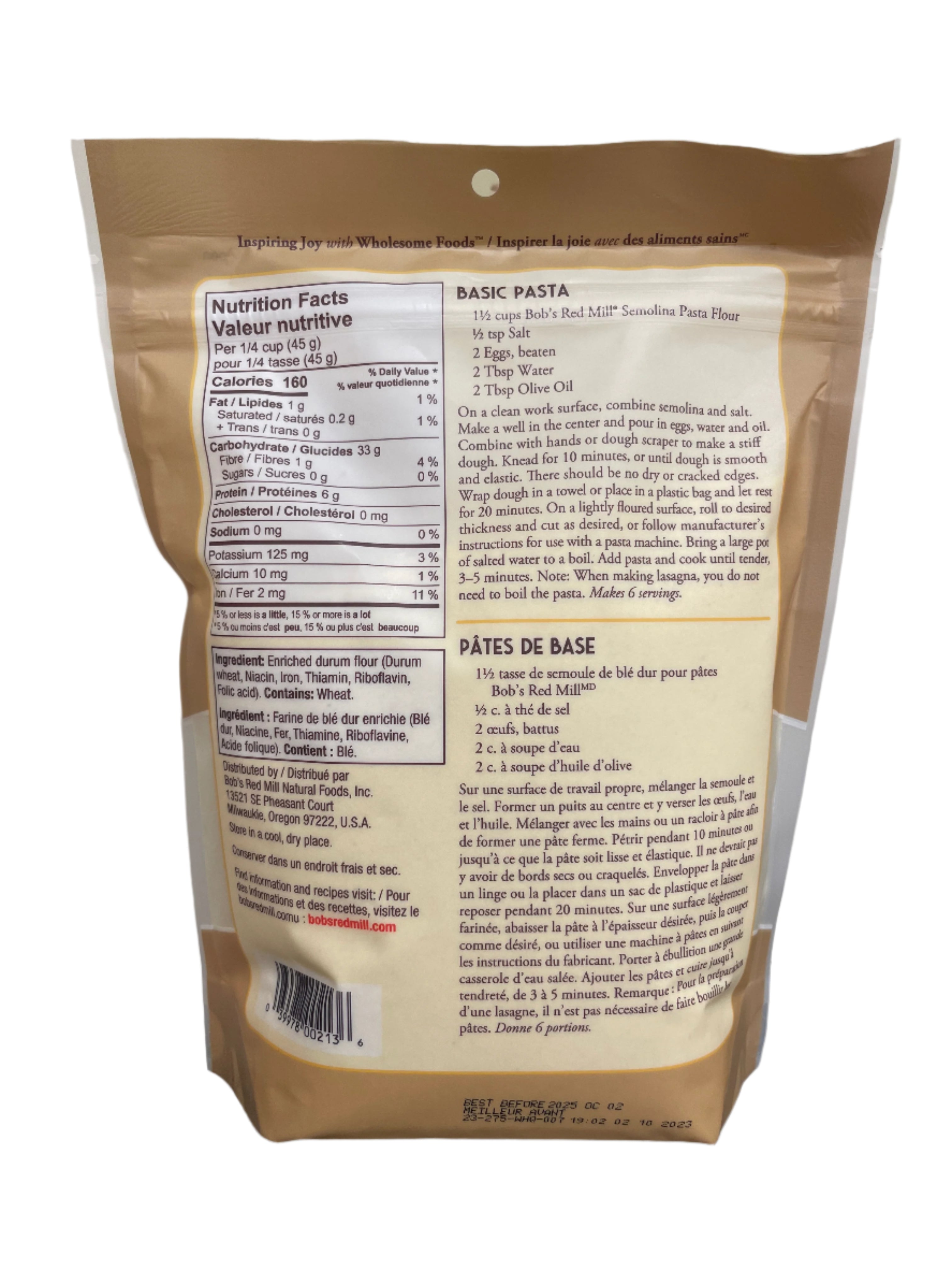 Semolina Pasta Flour