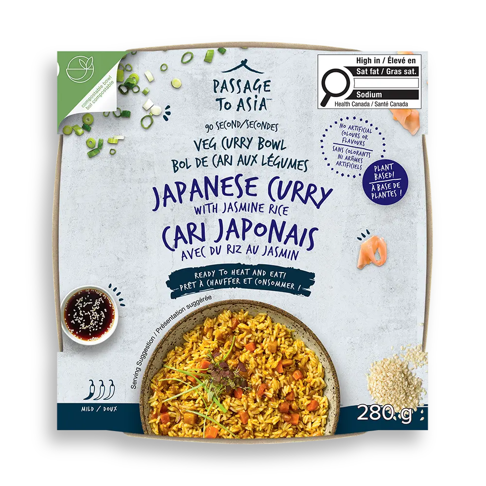 Passage Foods Japanese Curry with Jasine Rice Veg Curry Bowl