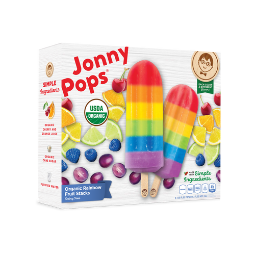 Organic Rainbow Fruit Stacks Pops