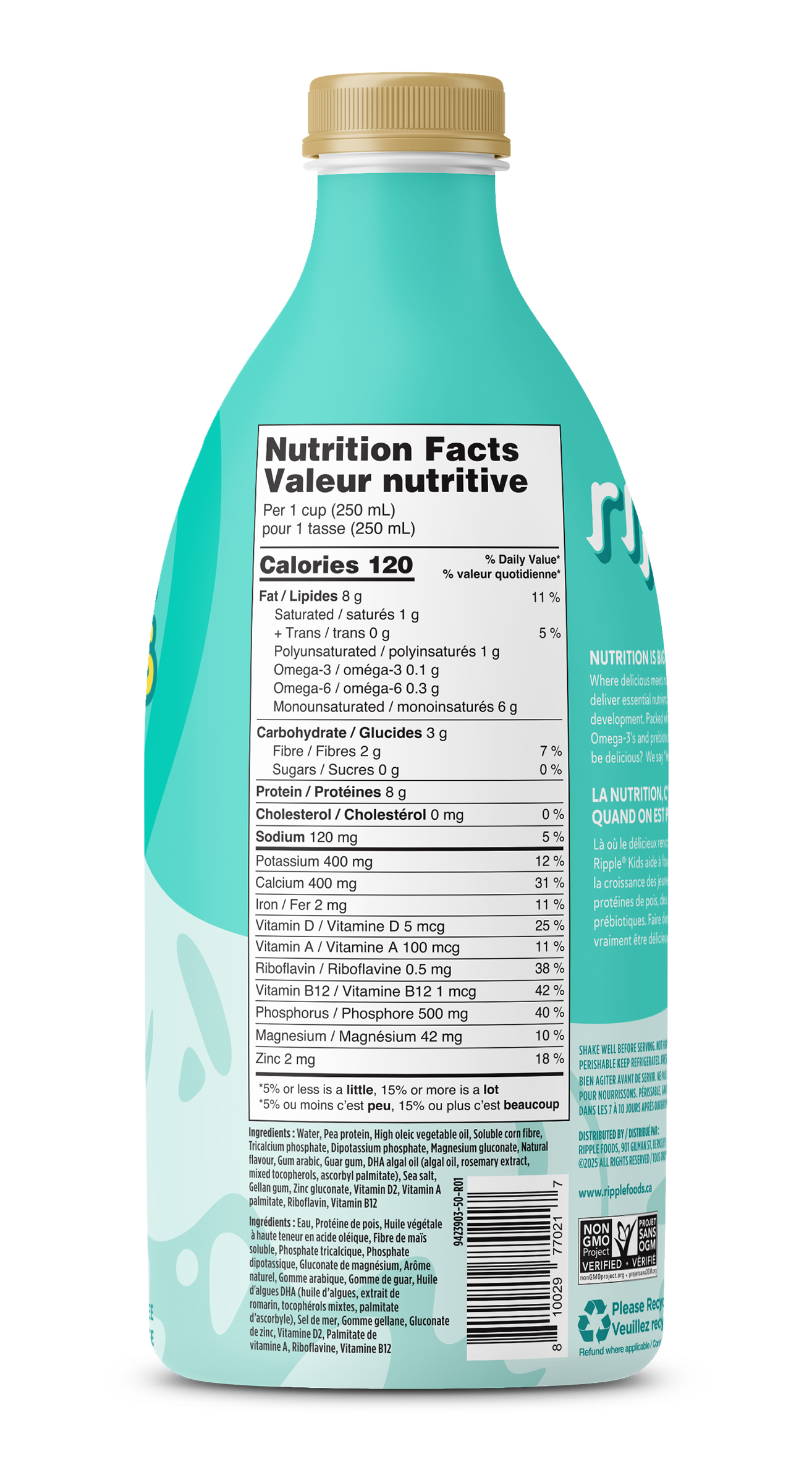 Ripple Kids Unsweetened Original Pea Beverage
