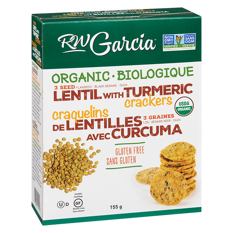 Rw Garcia Organic Lentil & Turmeric Crackers