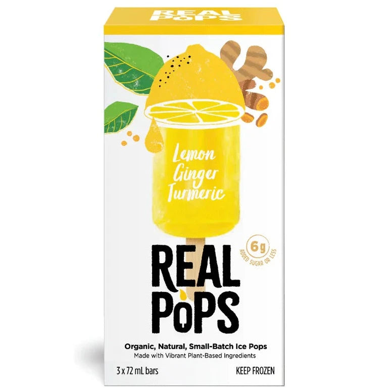 Everreal Organic Lemon Ginger Turmeric Ice Pops