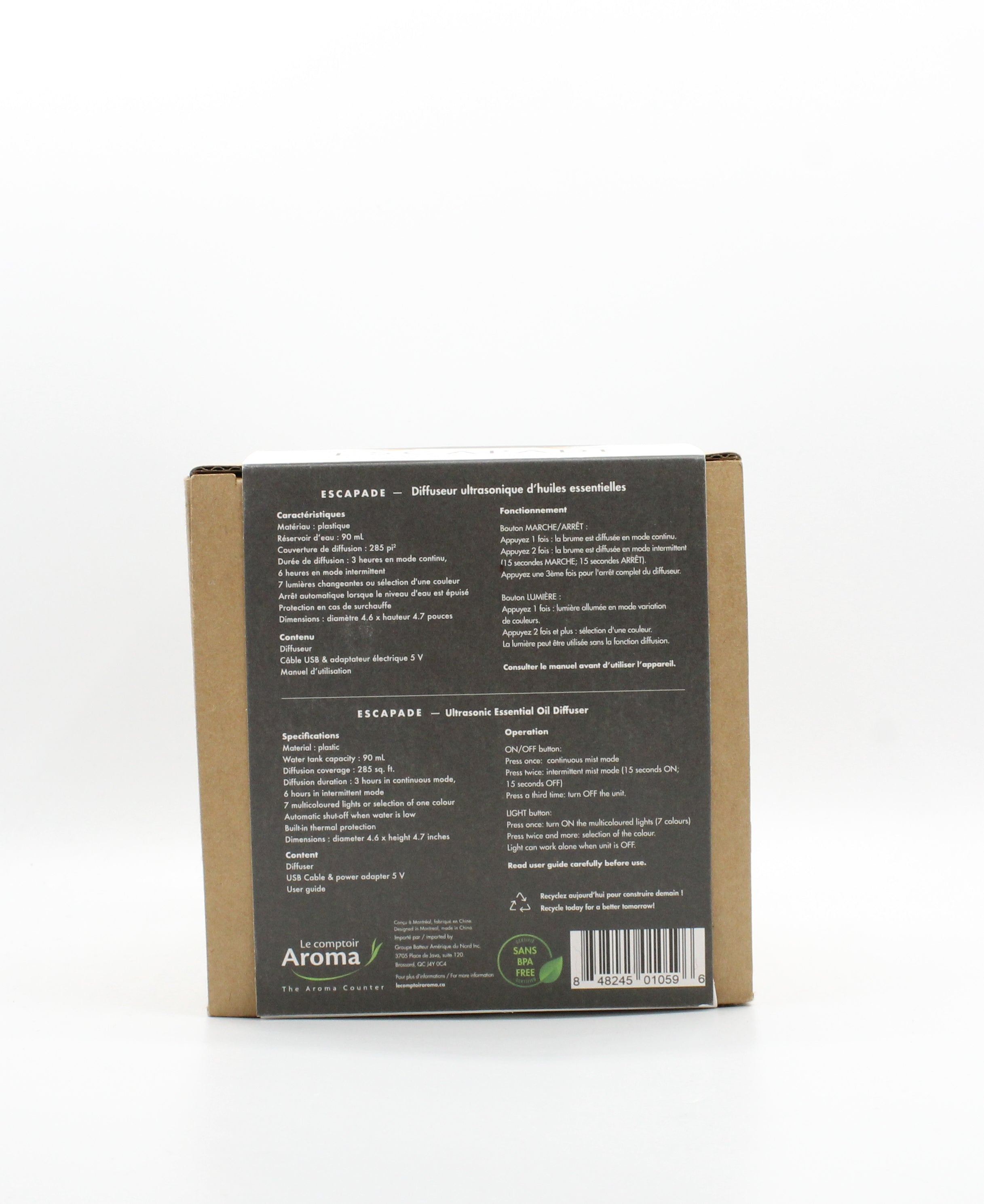 Le Comptoir Aroma Escapade Ultrasonic Essential Oil Diffuser