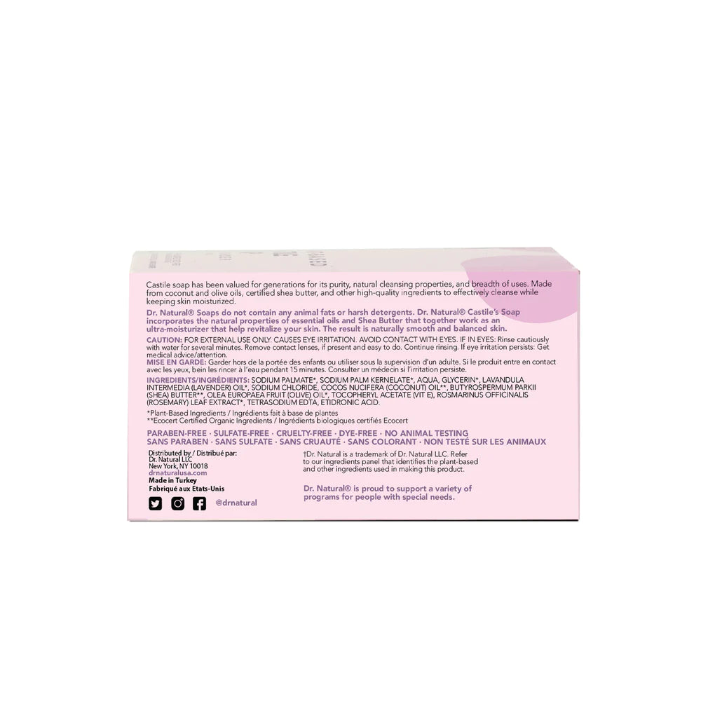 Dr. Natural Plant-Based Lavender Castile Soap