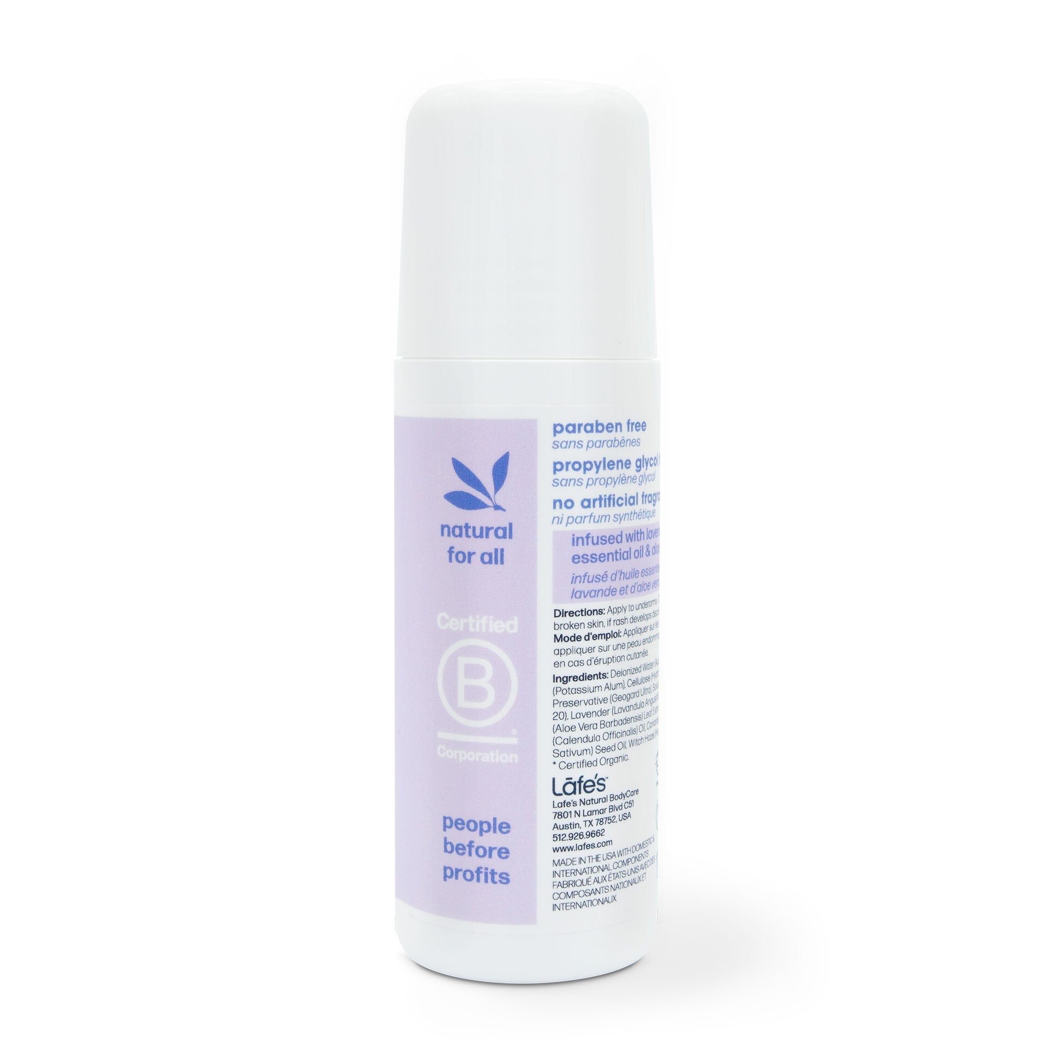 Lafe's Body Care Lavender & Aloe Roll-On Deodorant