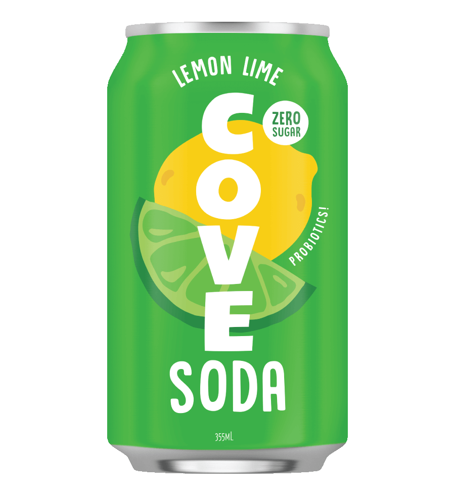 Cove Kombucha Lemon Lime Probiotic Soda