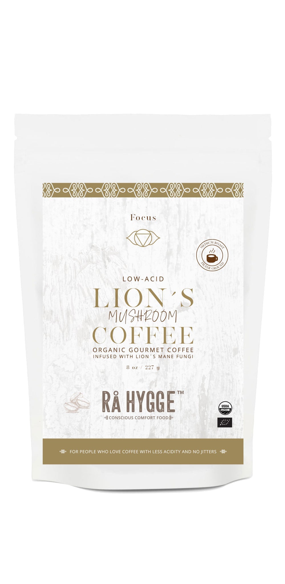 Ra Hygge Lion's Mane Ground Coffee