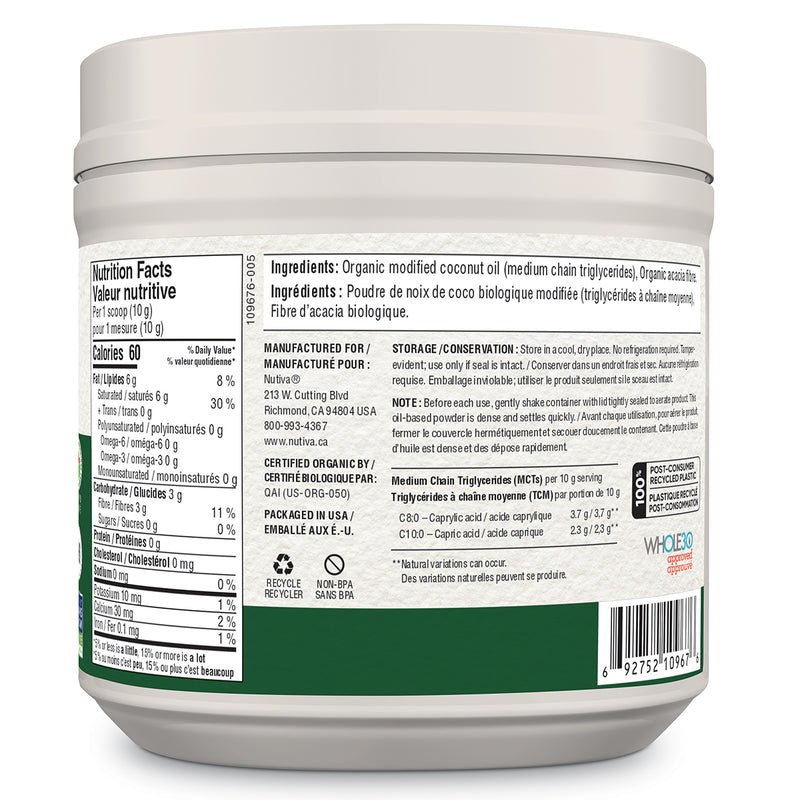 Nutiva Organic Mct Powder With Acacia Fibre