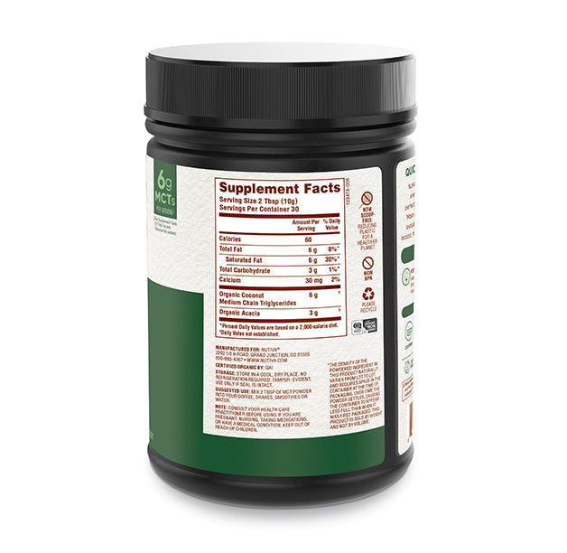 Organic Mct Powder With Acacia Fibre