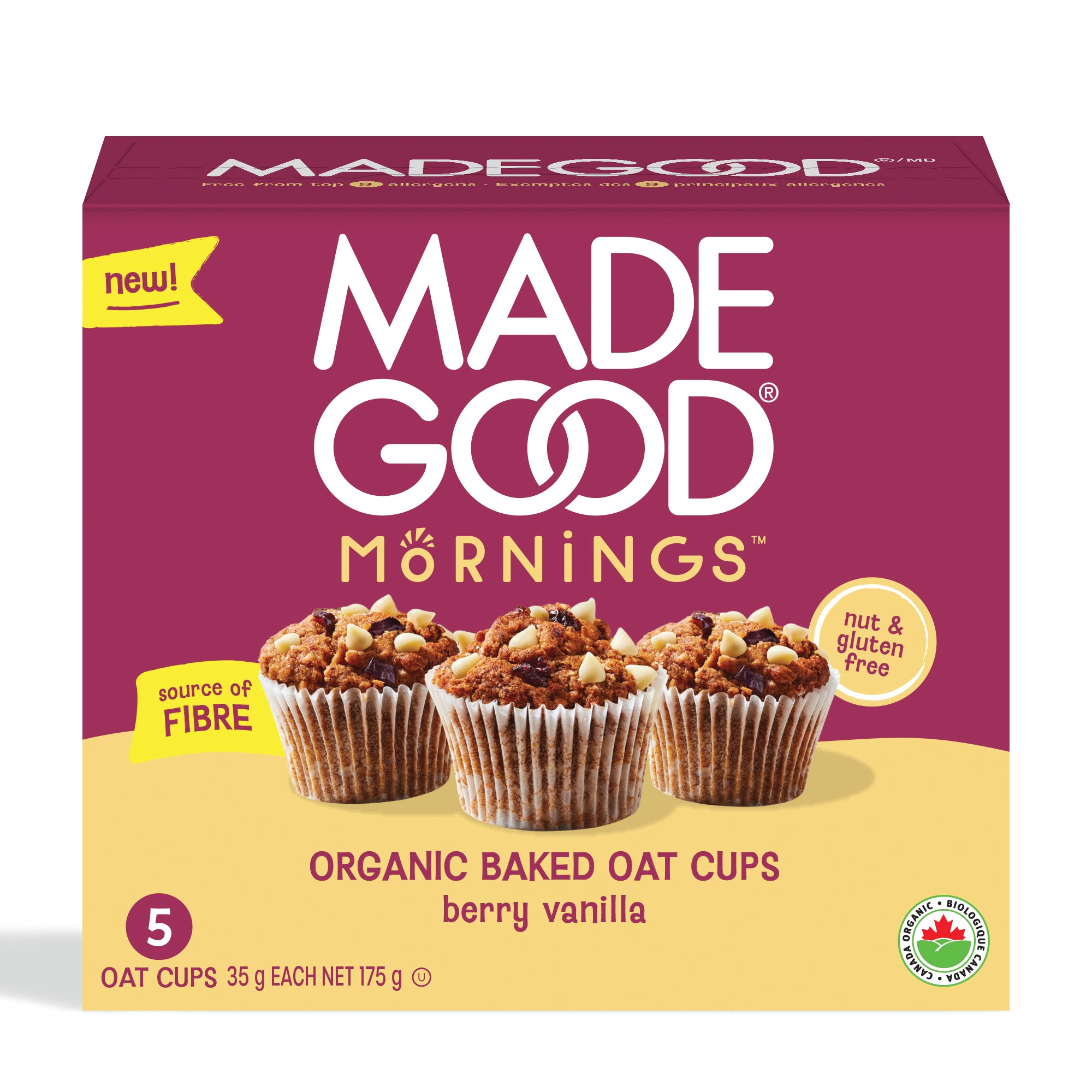 Organic Berry Vanilla Baked Oat Cups