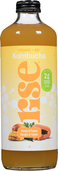 Low Sugar Mango & Papaya Kombucha