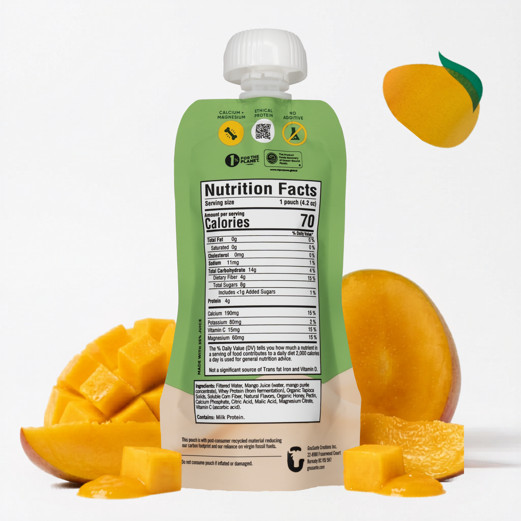 Gnubees Kids Mango Tango Functional Fruit Shake