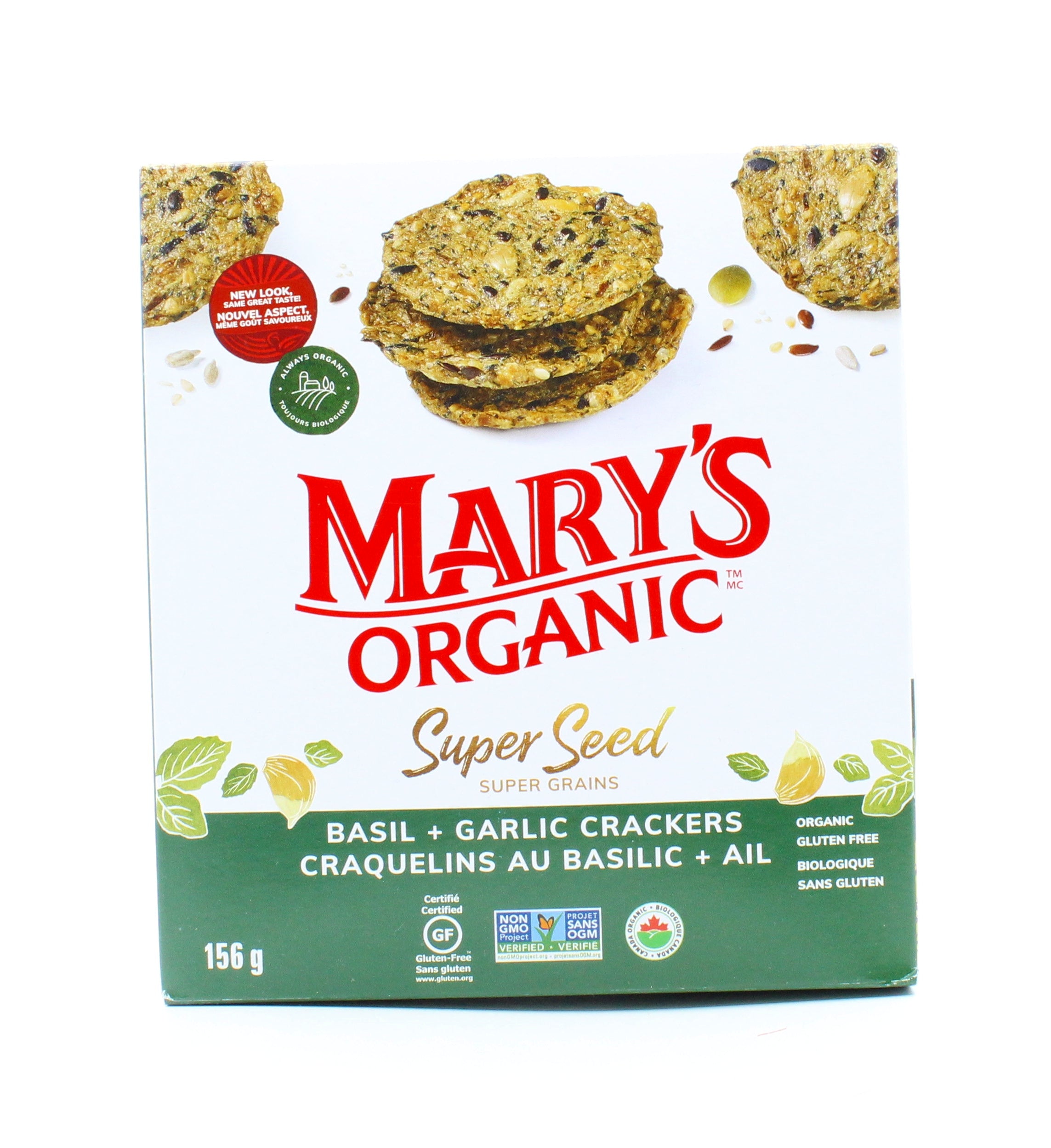 Mary's Organic Crackers Superseed Basil & Garlic