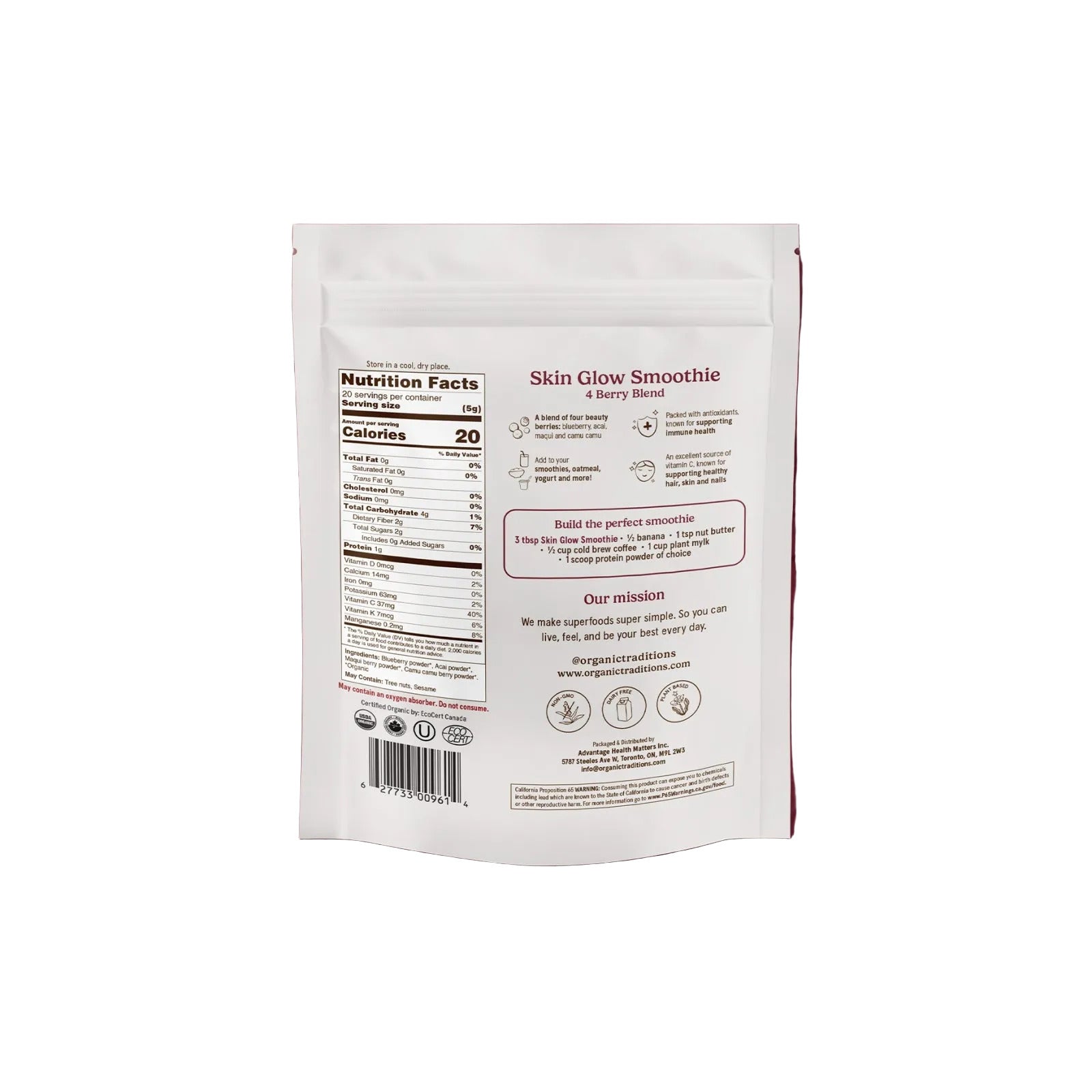 Organic Traditions Organic Antioxidant Berry Blast