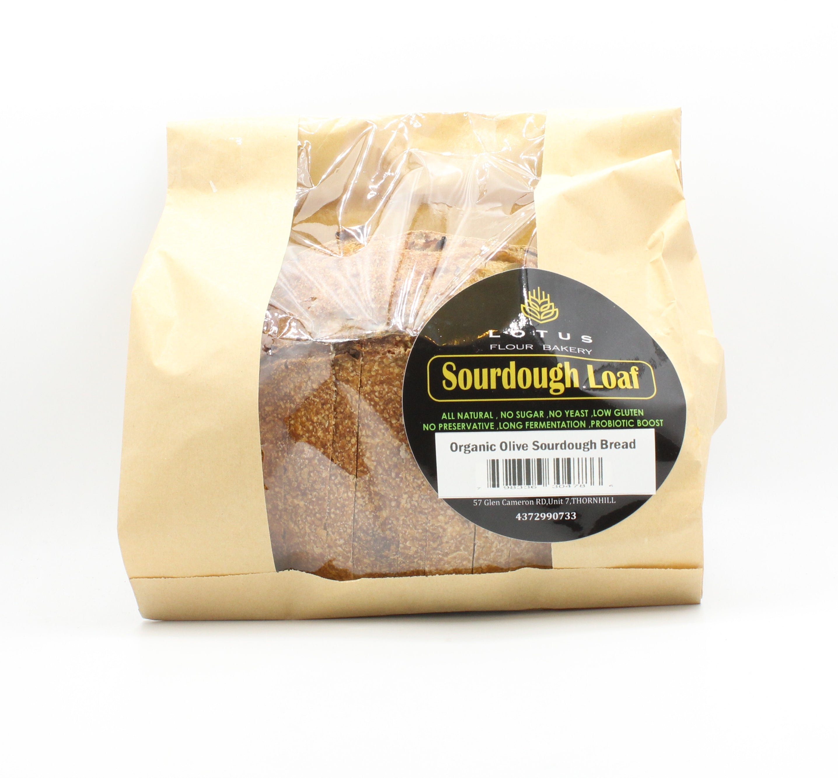 Lotus Flour Bakery Org Olive Sourdough Loaf