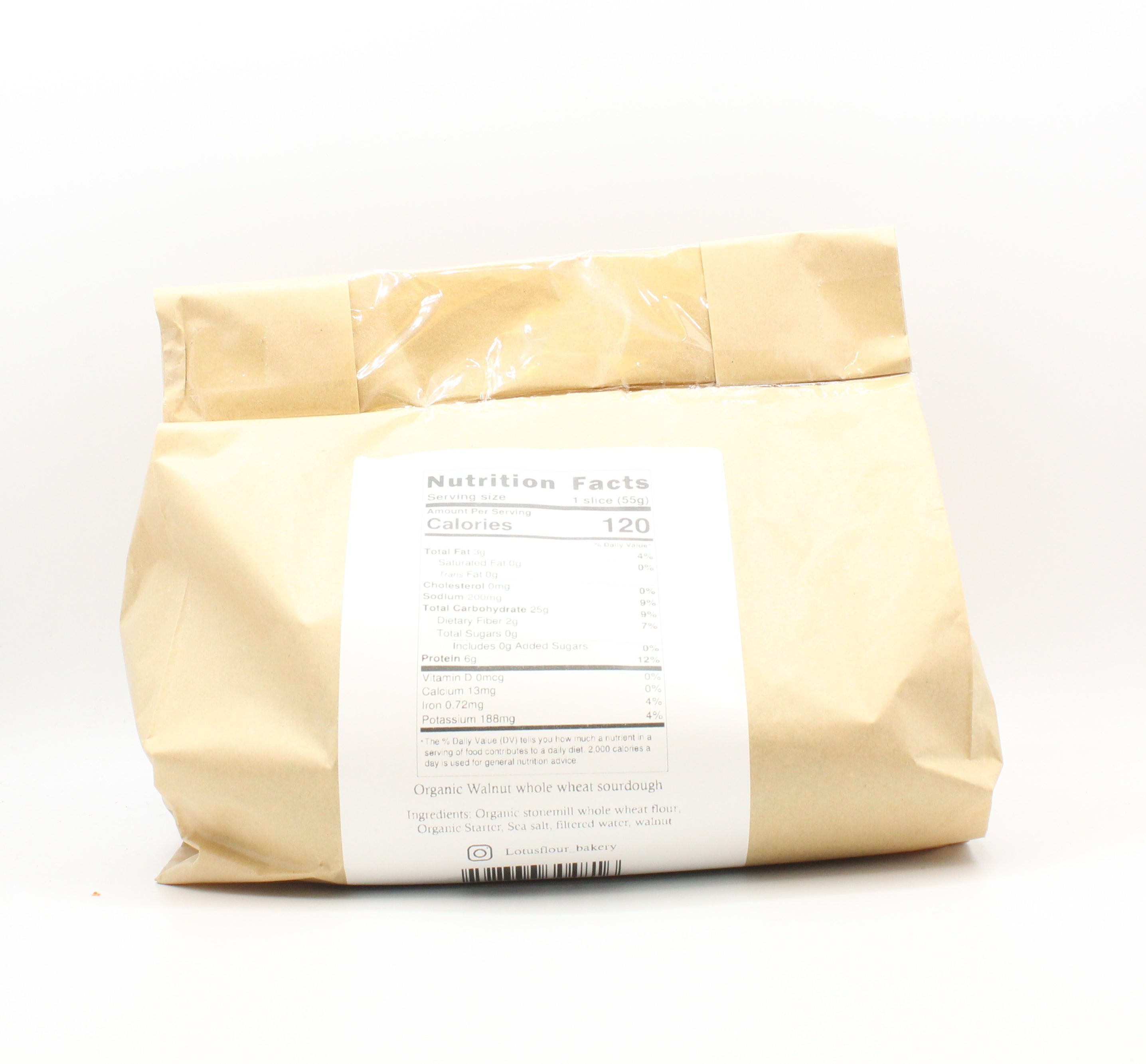 Lotus Flour Bakery Org Walnut Sourdough Loaf