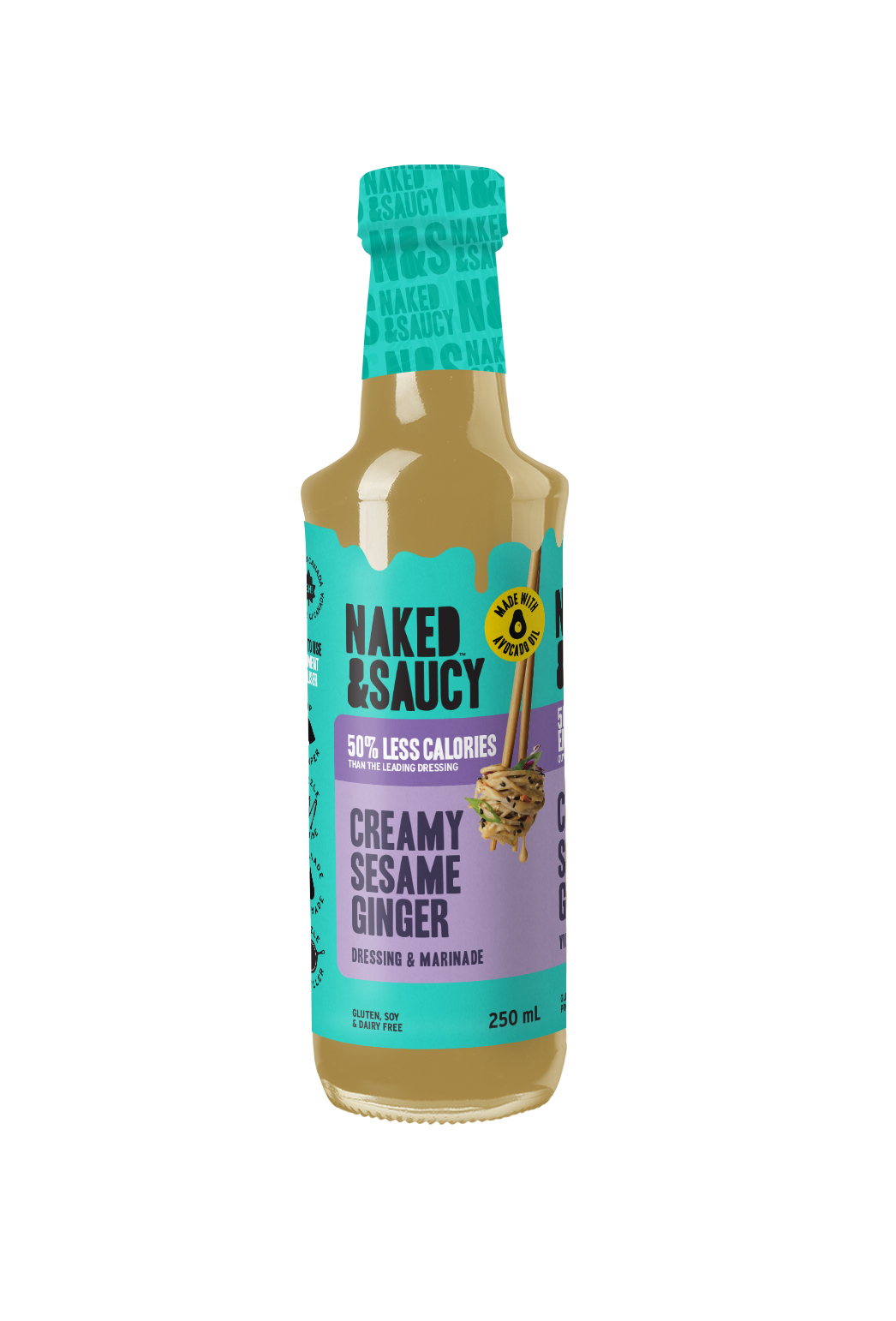 Naked & Saucy Sesame Ginger Umami Nutritional Yeast Dressing