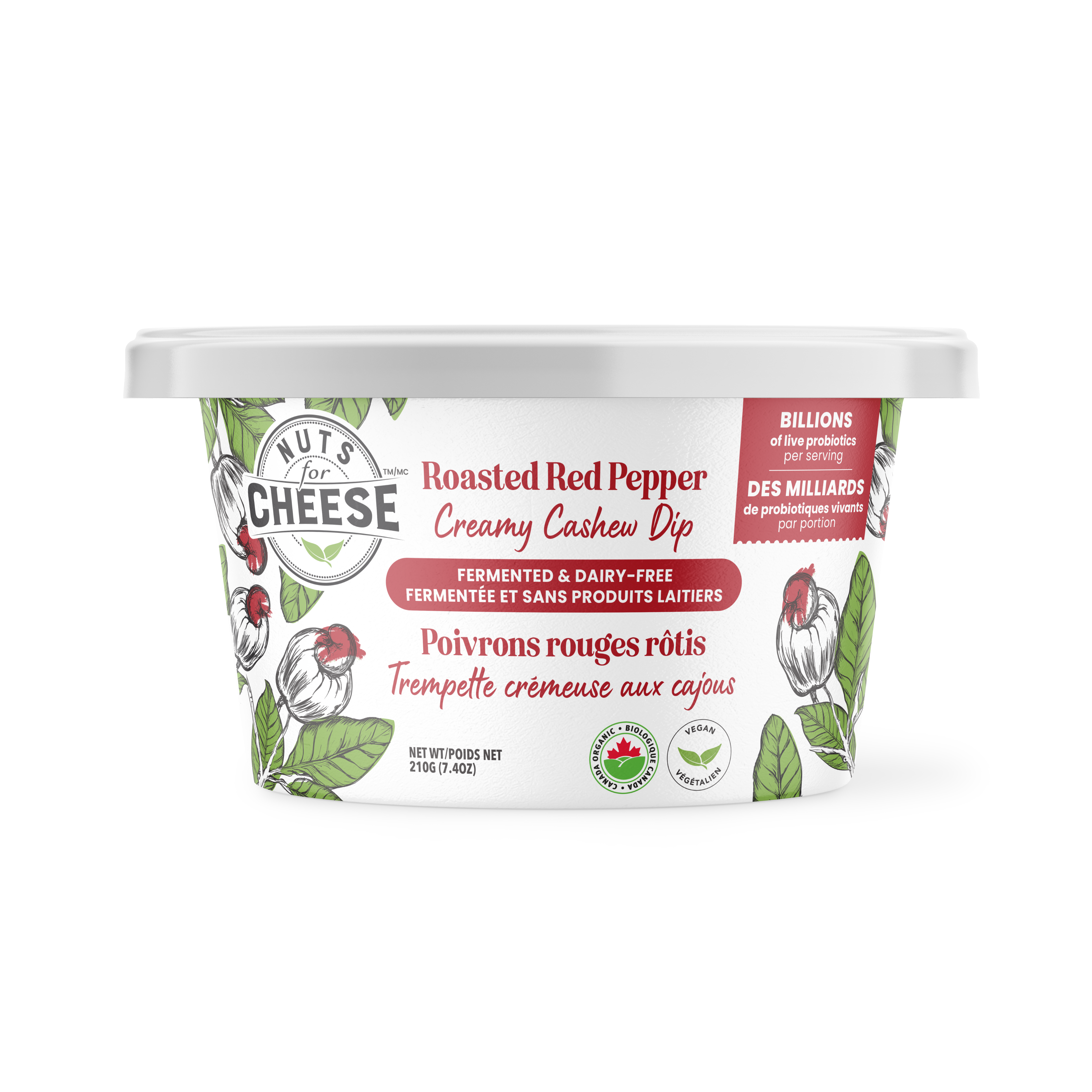 Nuts For Cheese Roasted Red Pepper Creamy Cashew Dip