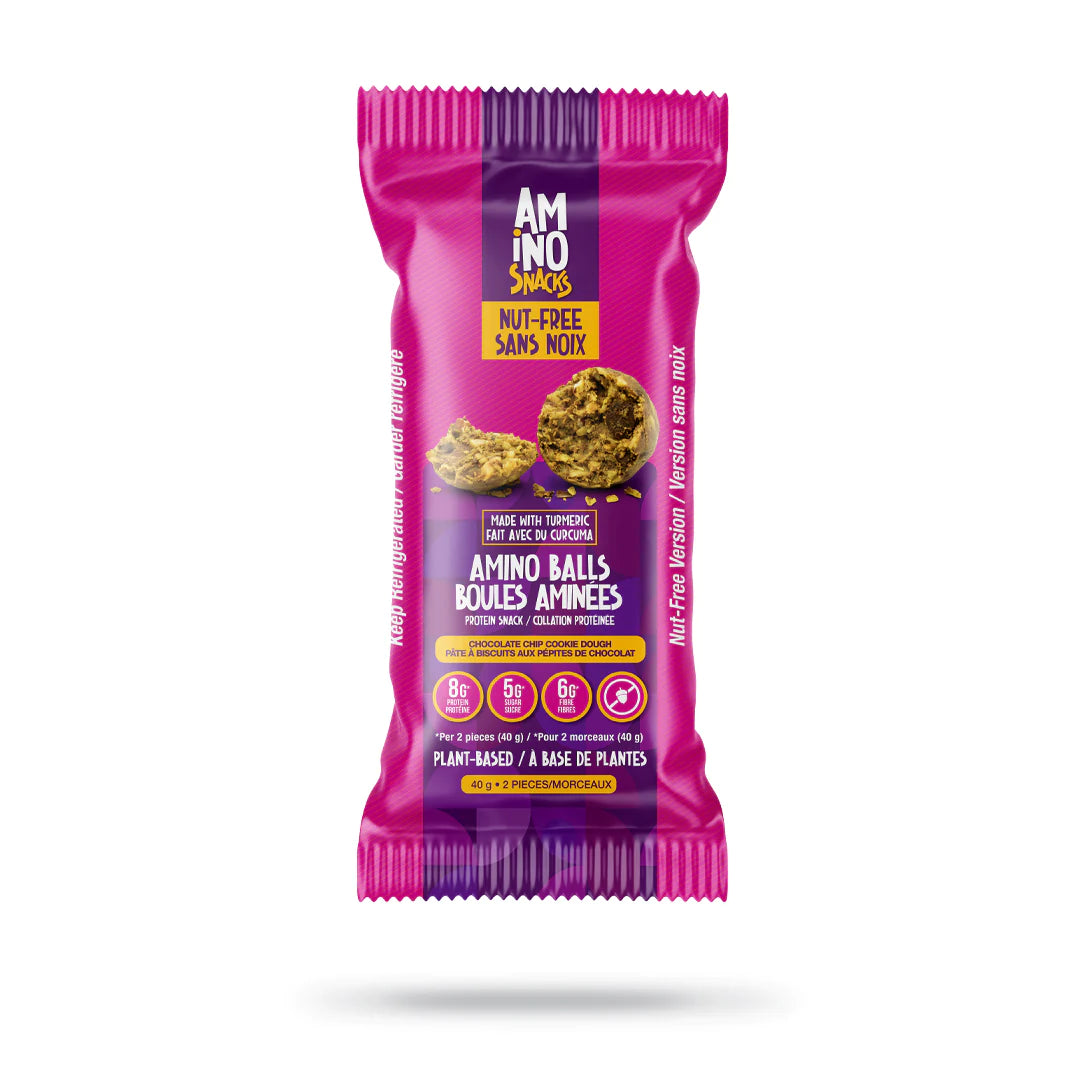 Amino Snacks Plant-Based Chocolate Chip Cookie Dough Amino Balls