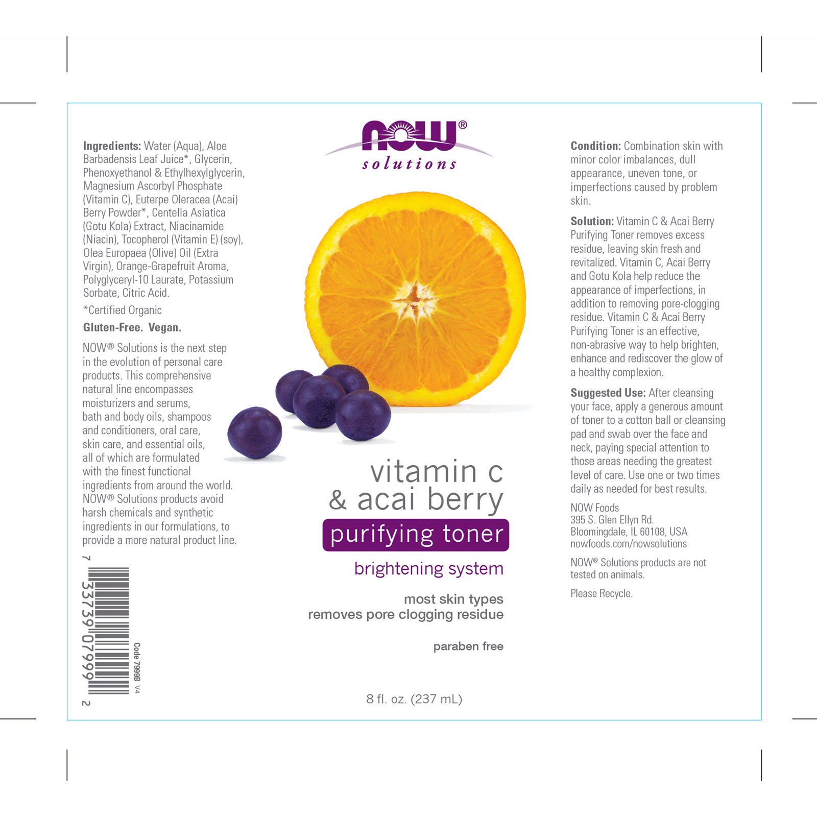 Vitamin C & Acai Purifying Toner