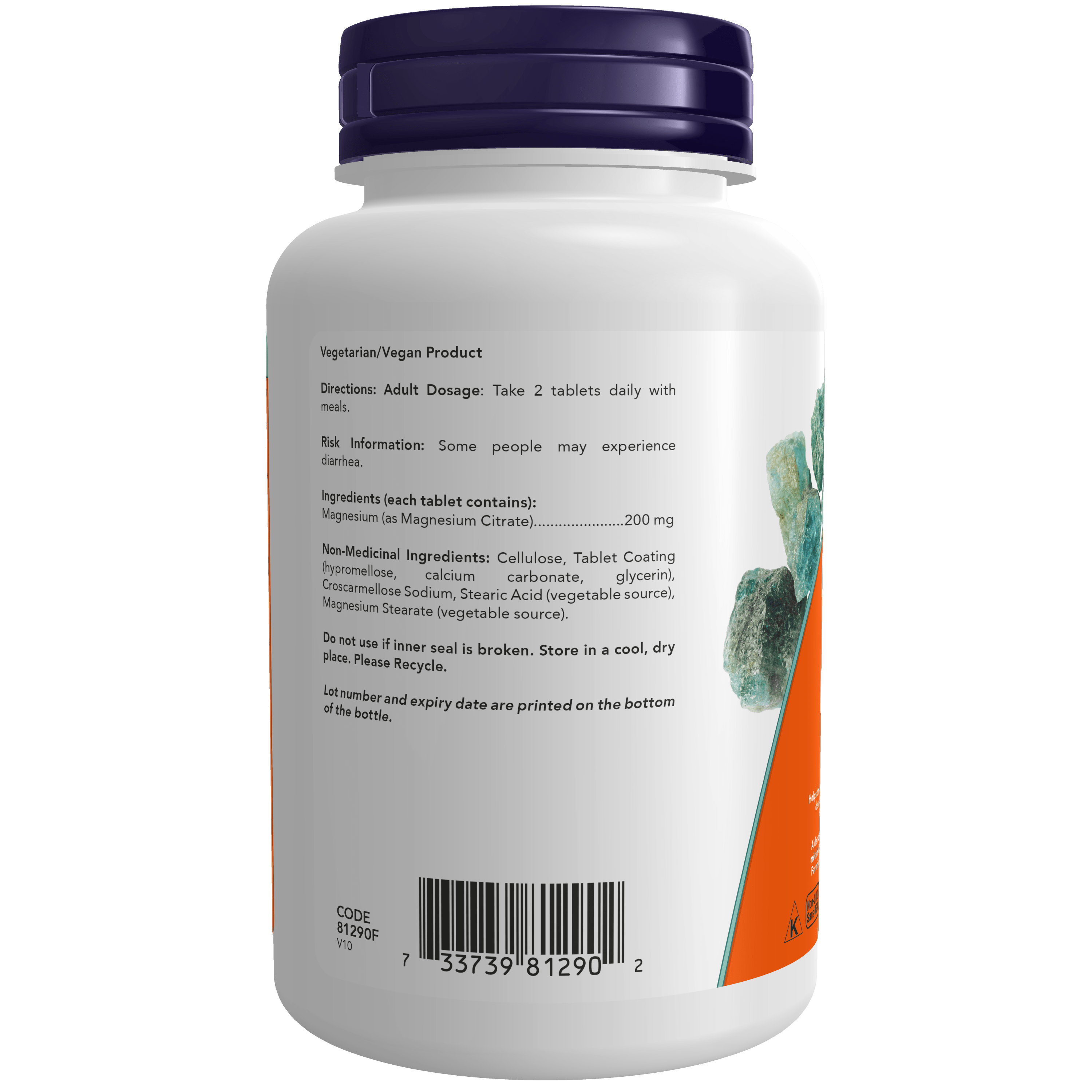 Now Magnesium Citrate - 200Mg