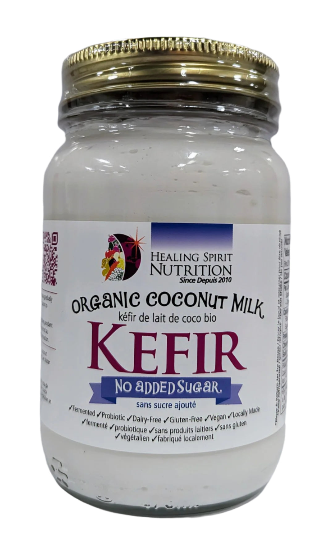 Healing Spirit Nutrition Organic No Sugar Added Coconut Kefir