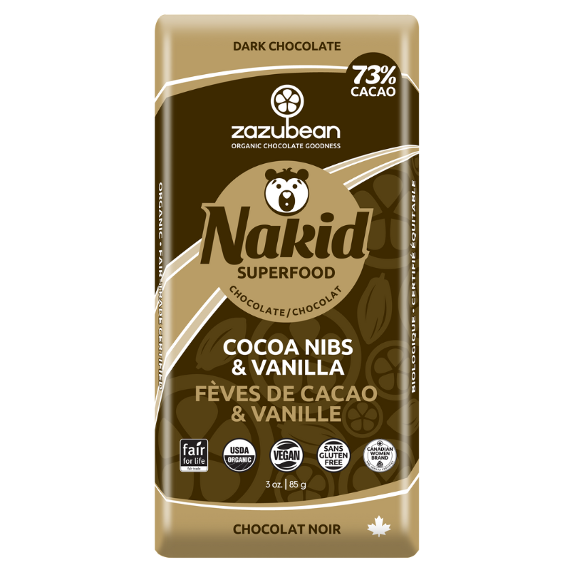 Zazubean Organic Nakid Chocolate