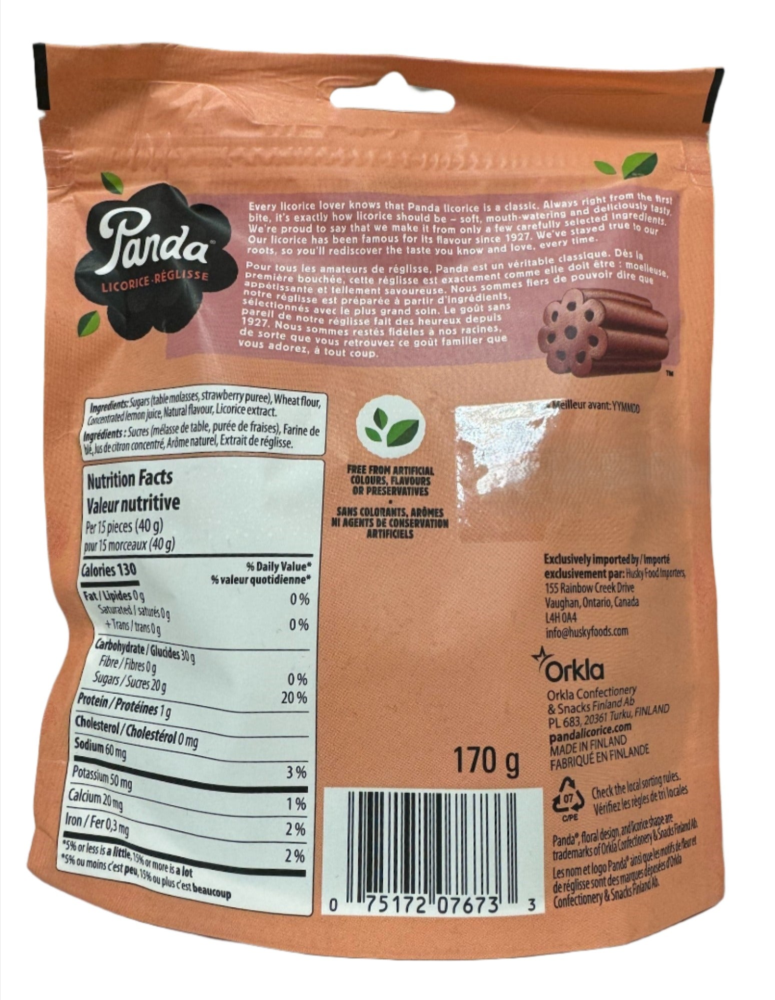 Panda Natural Strawberry Licorice