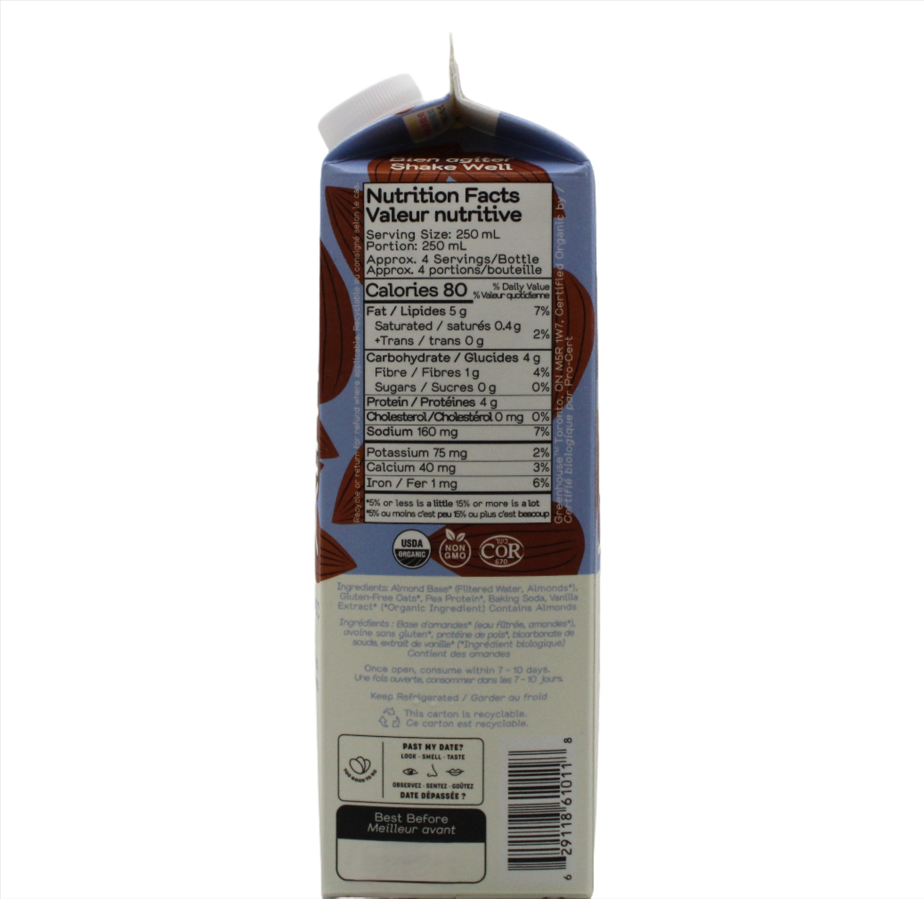 Greenhouse Unsweetened Almondmilk Gable Top