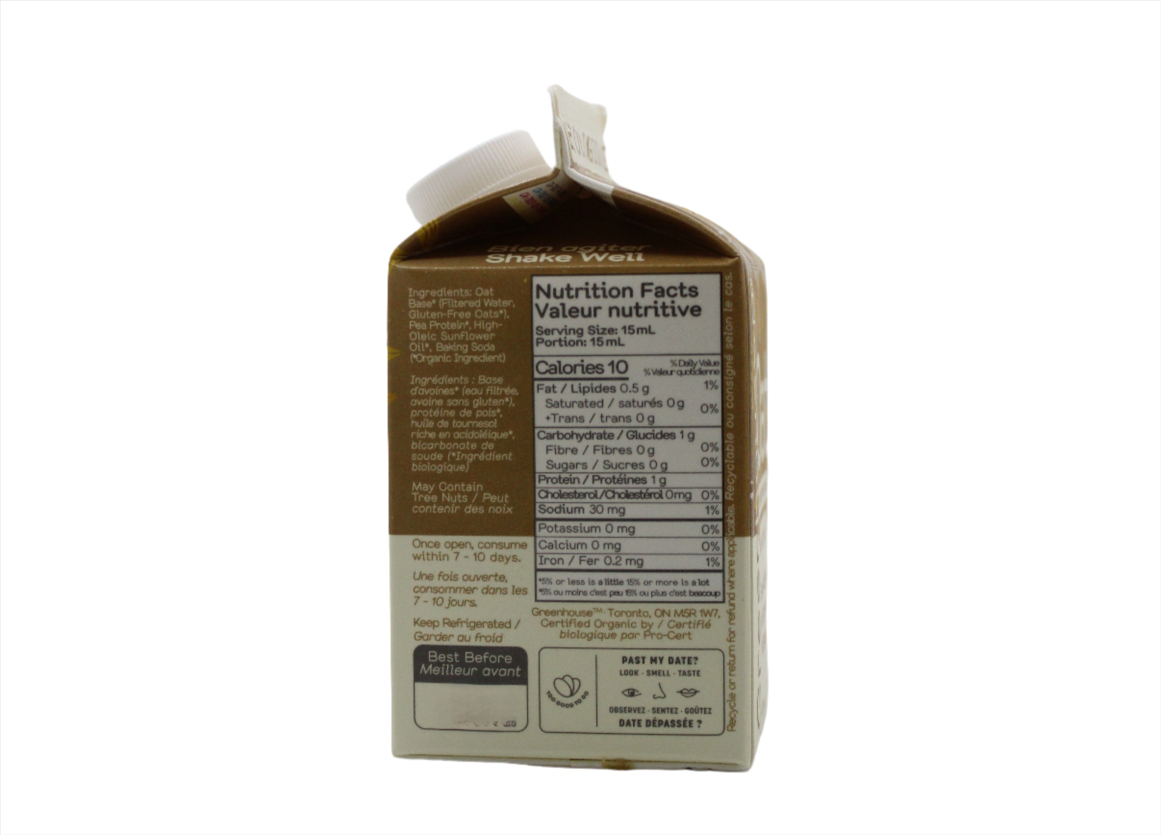 Greenhouse Oat Coffee Creamer Gable Top