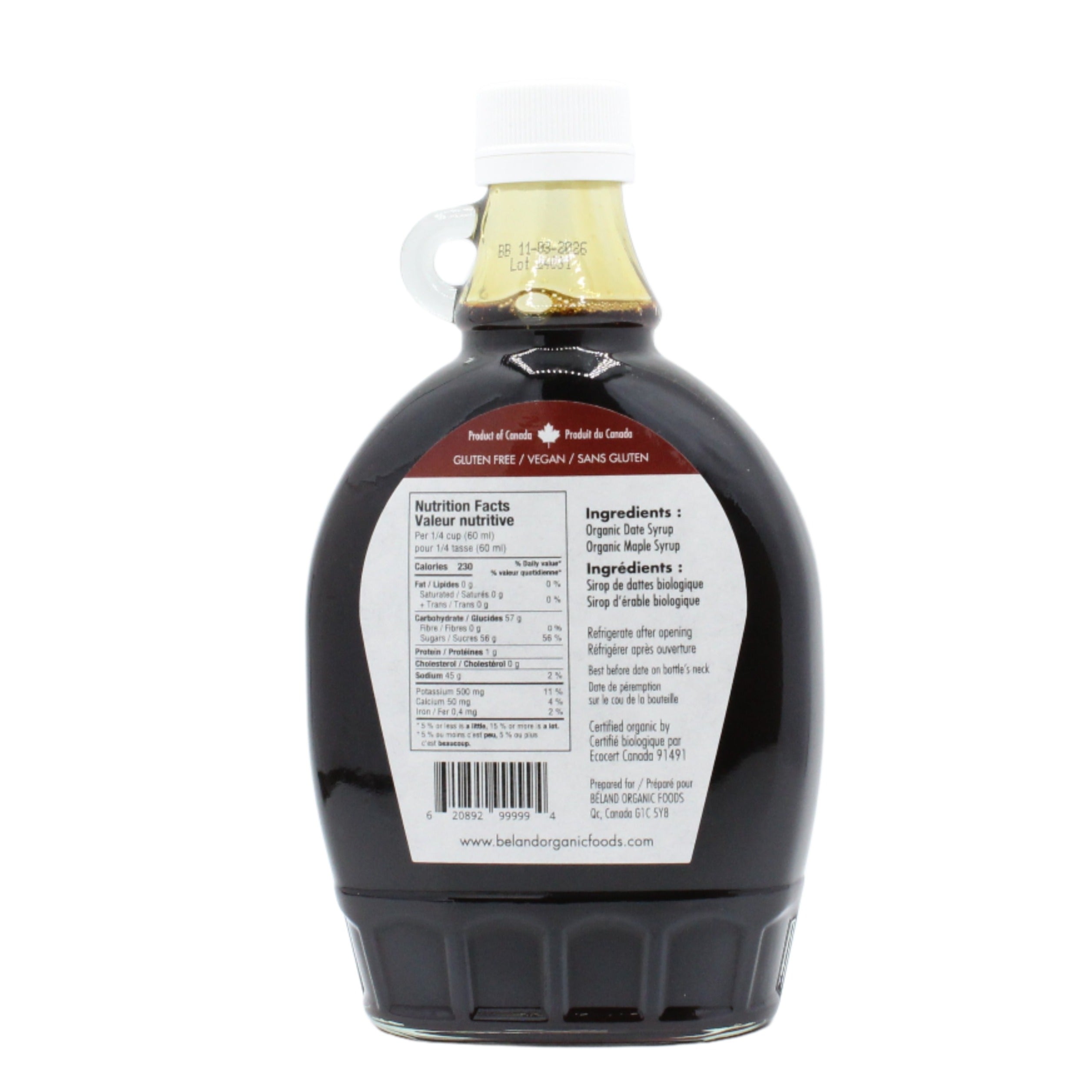 Canadian Heritage Organic Date & Maple Syrup
