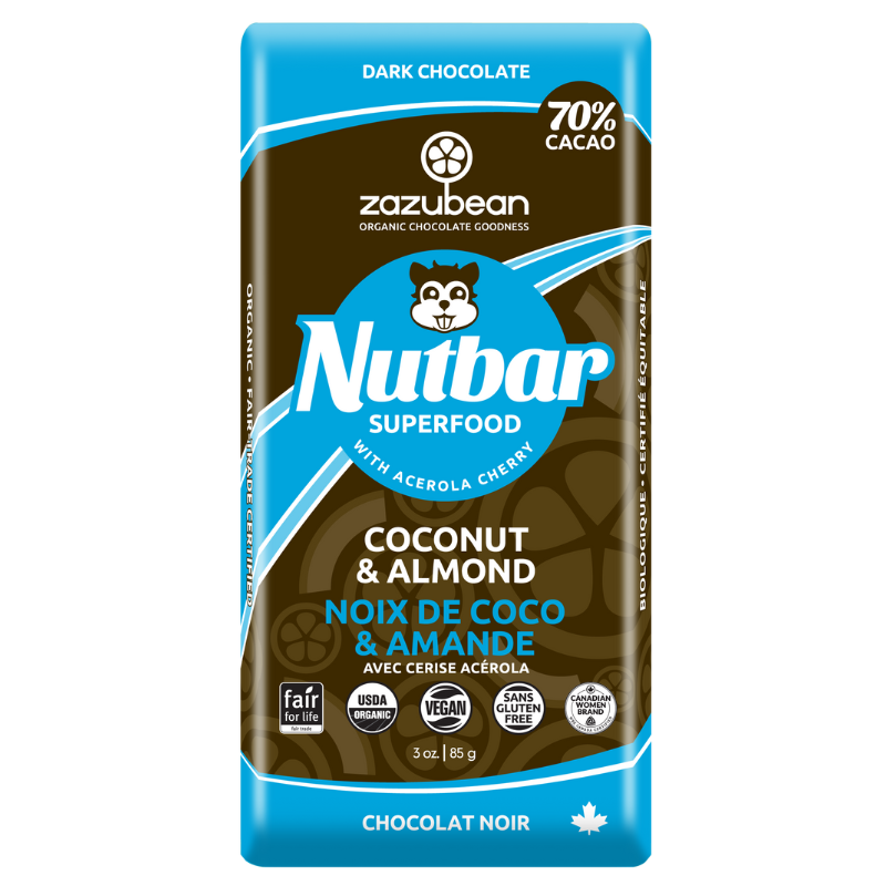 Zazubean Organic Nutbar Chocolate