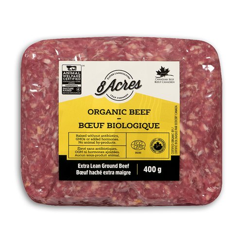 8 Acres Organic Extra Lean Ground Beef