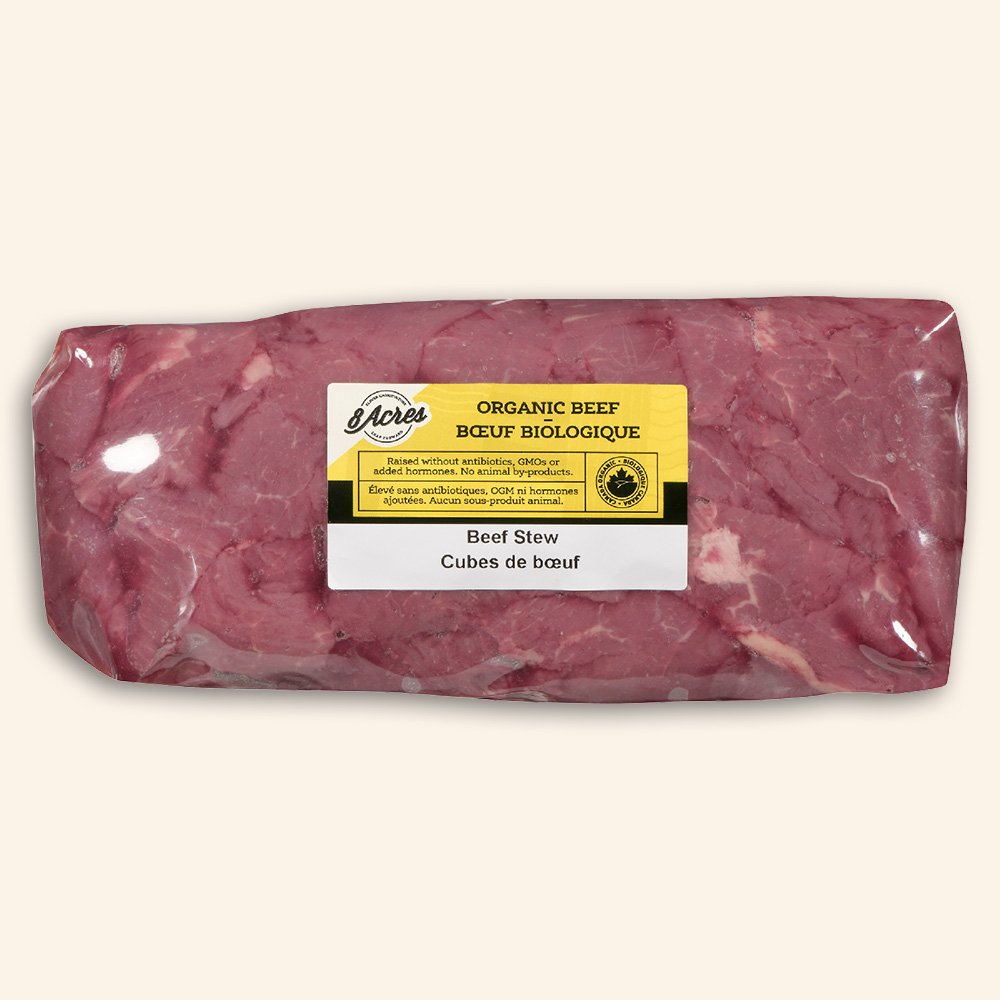 8 Acres Organic Stewing Beef