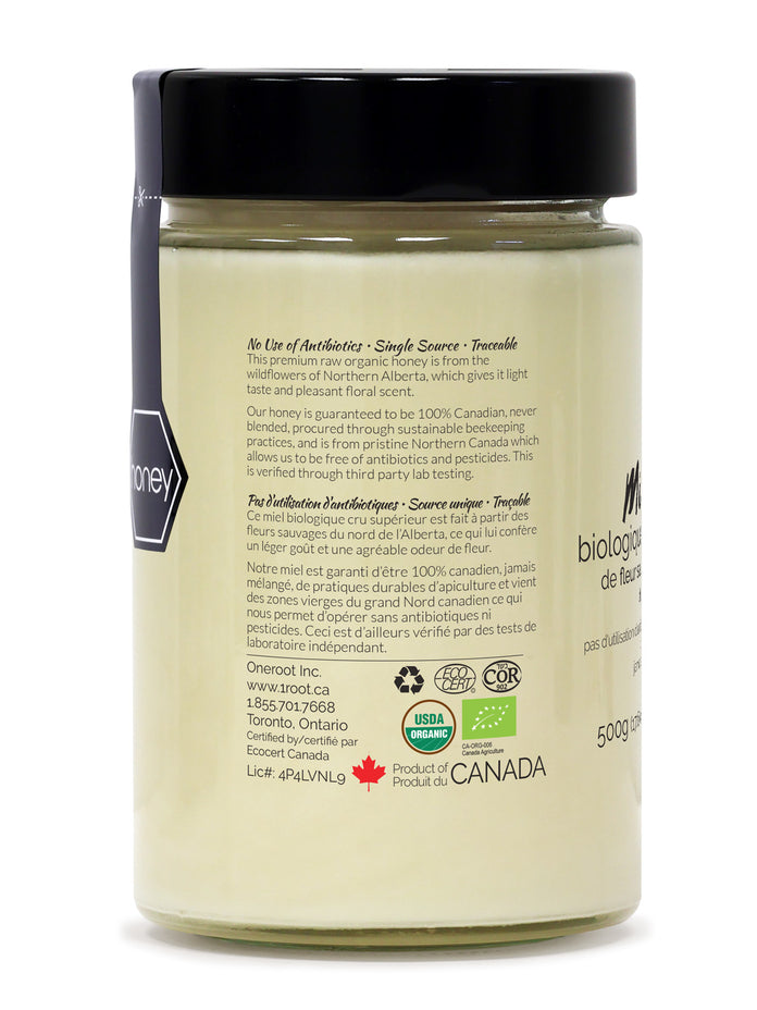 Oneroot Organic Raw Wildflower Honey