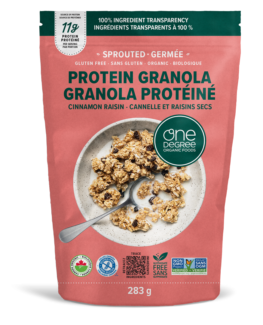 One Degree Organic Gluten-Free Cinnamon Raisin Protein Granola