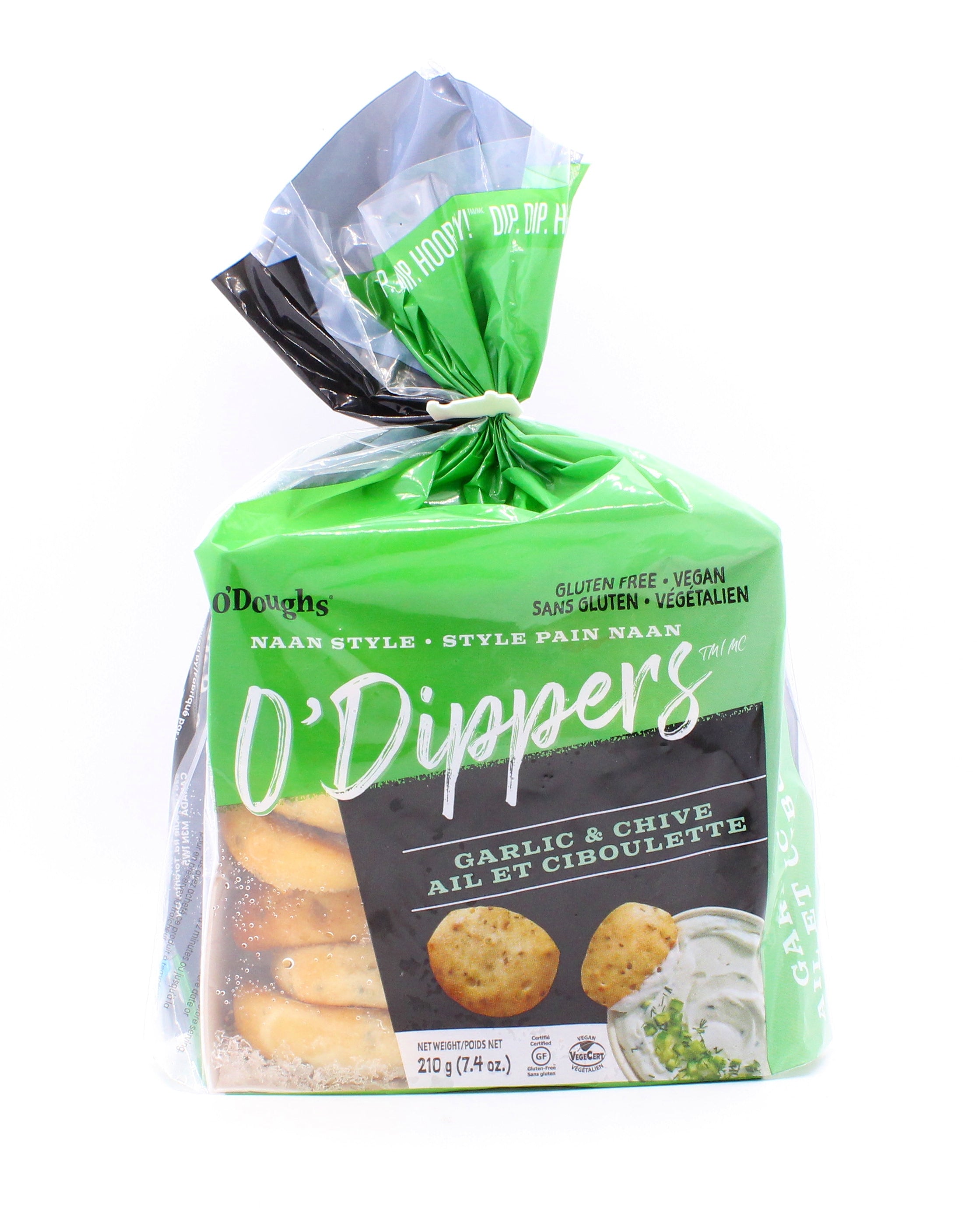 O'doughs Gluten-Free Garlic & Chive Naan Style Dippers