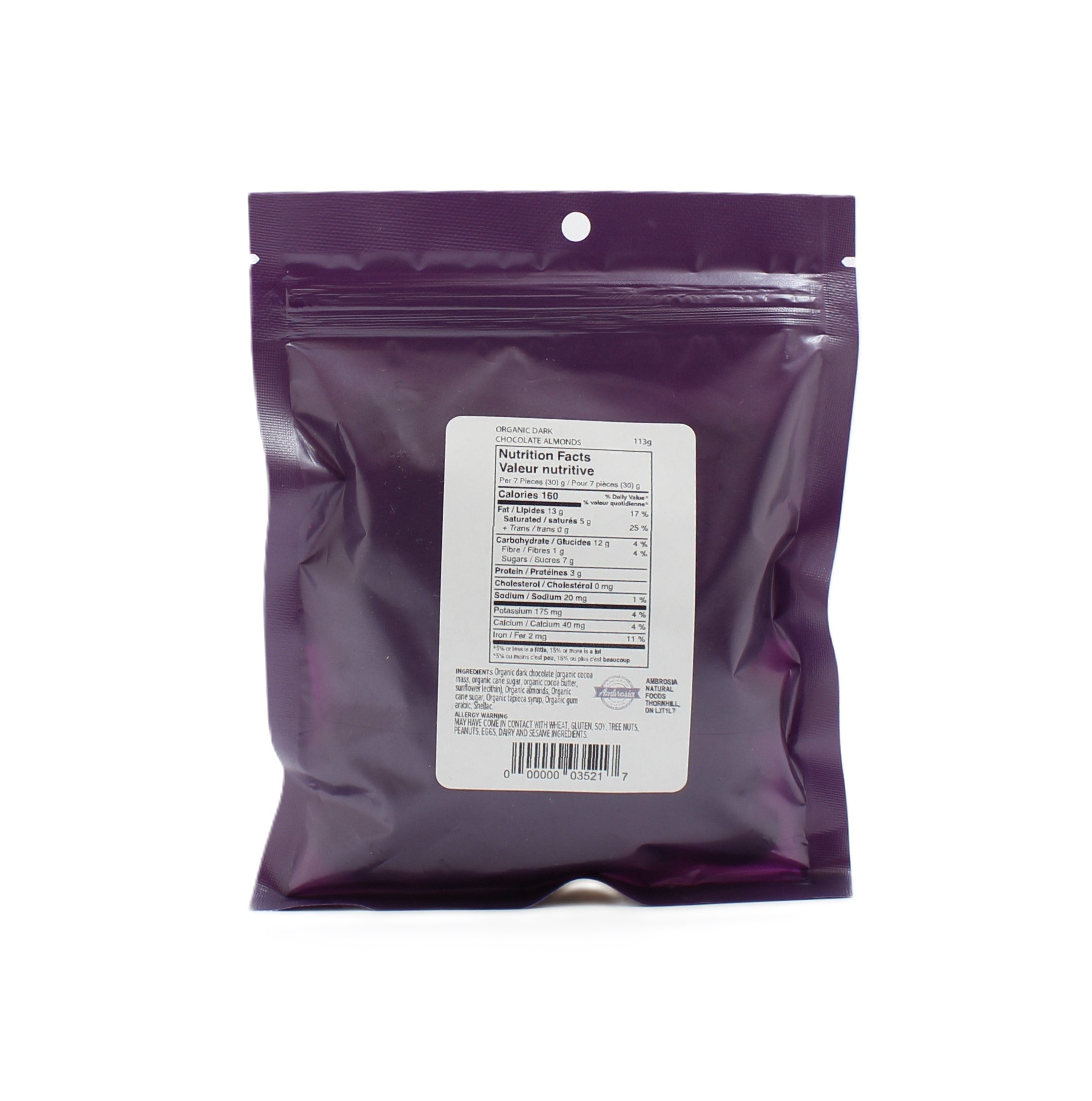 Ambrosia Organic Dark Chocolate Almonds