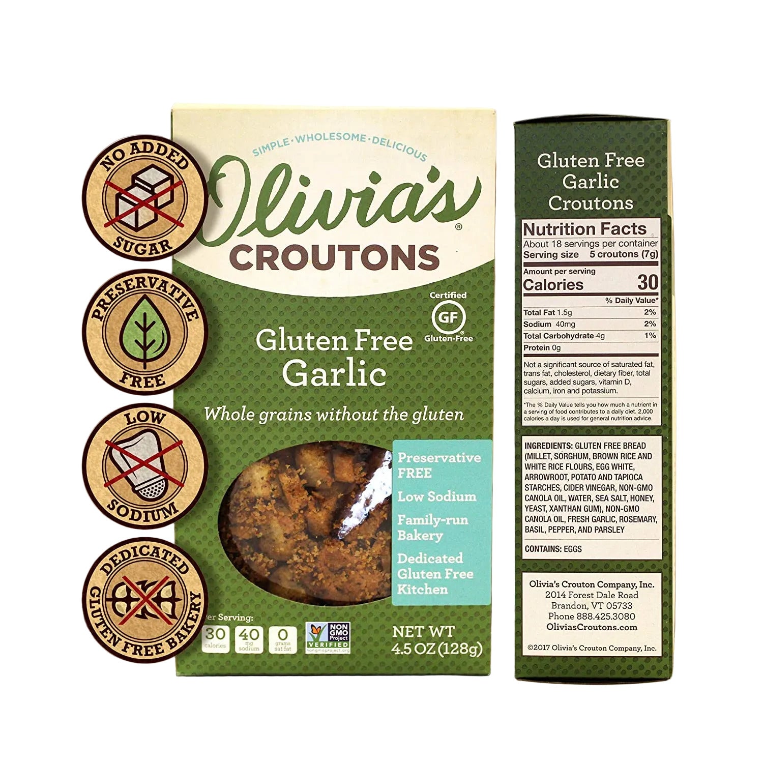 Olivia's Gluten Free Garlic Croutons