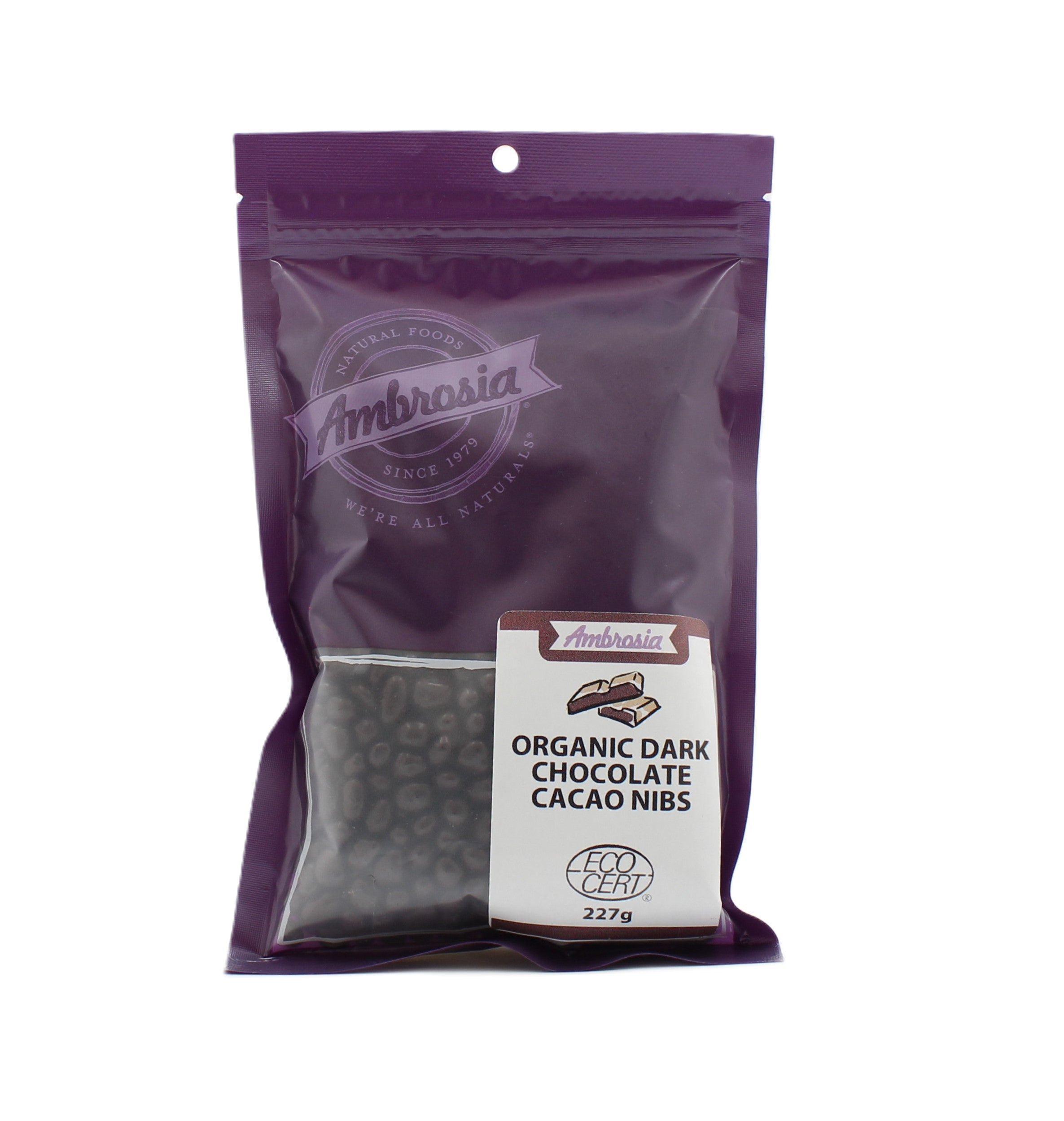 Ambrosia Organic Dark Chocolate Cacao Nibs