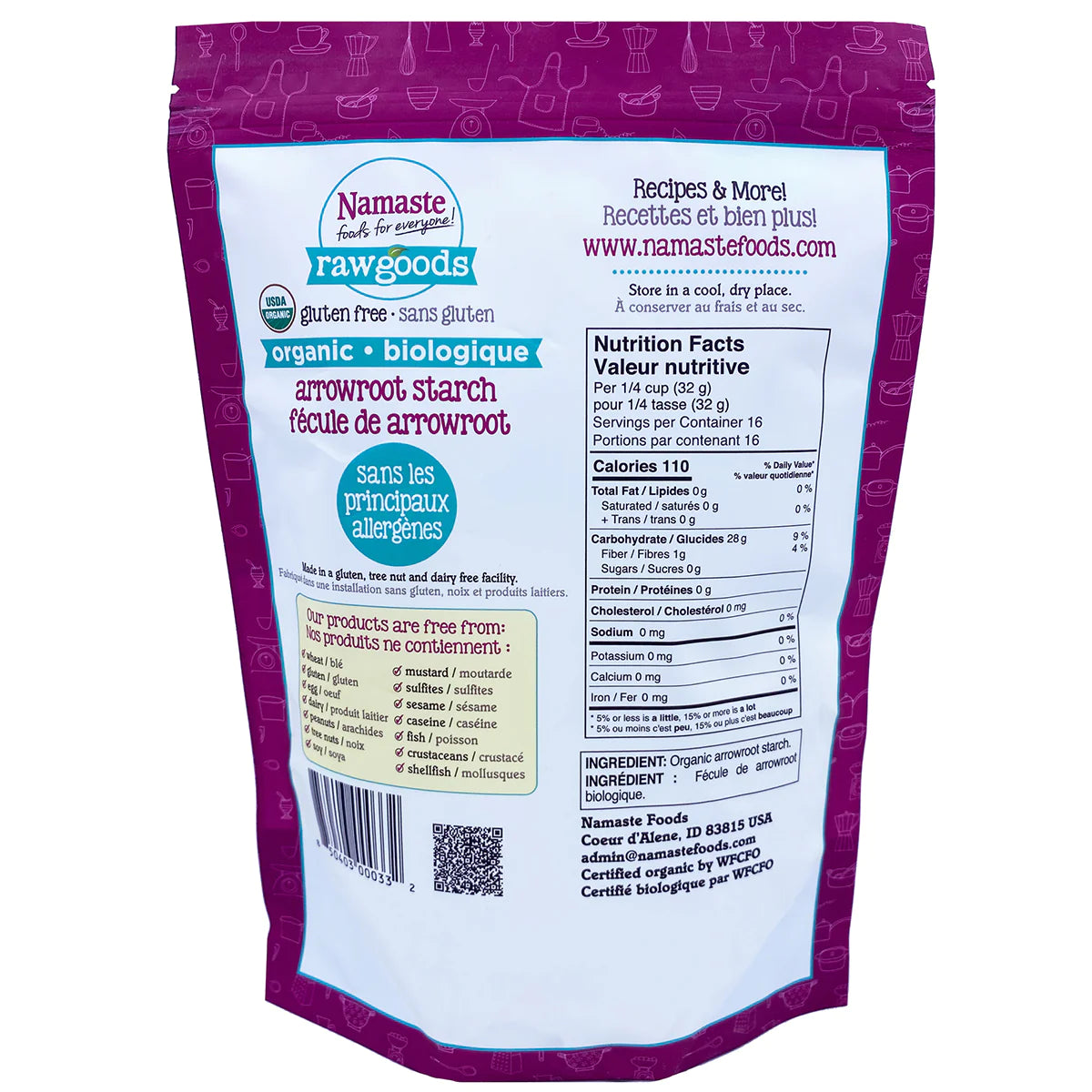 Organic Gluten-Free Arrowroot Starch