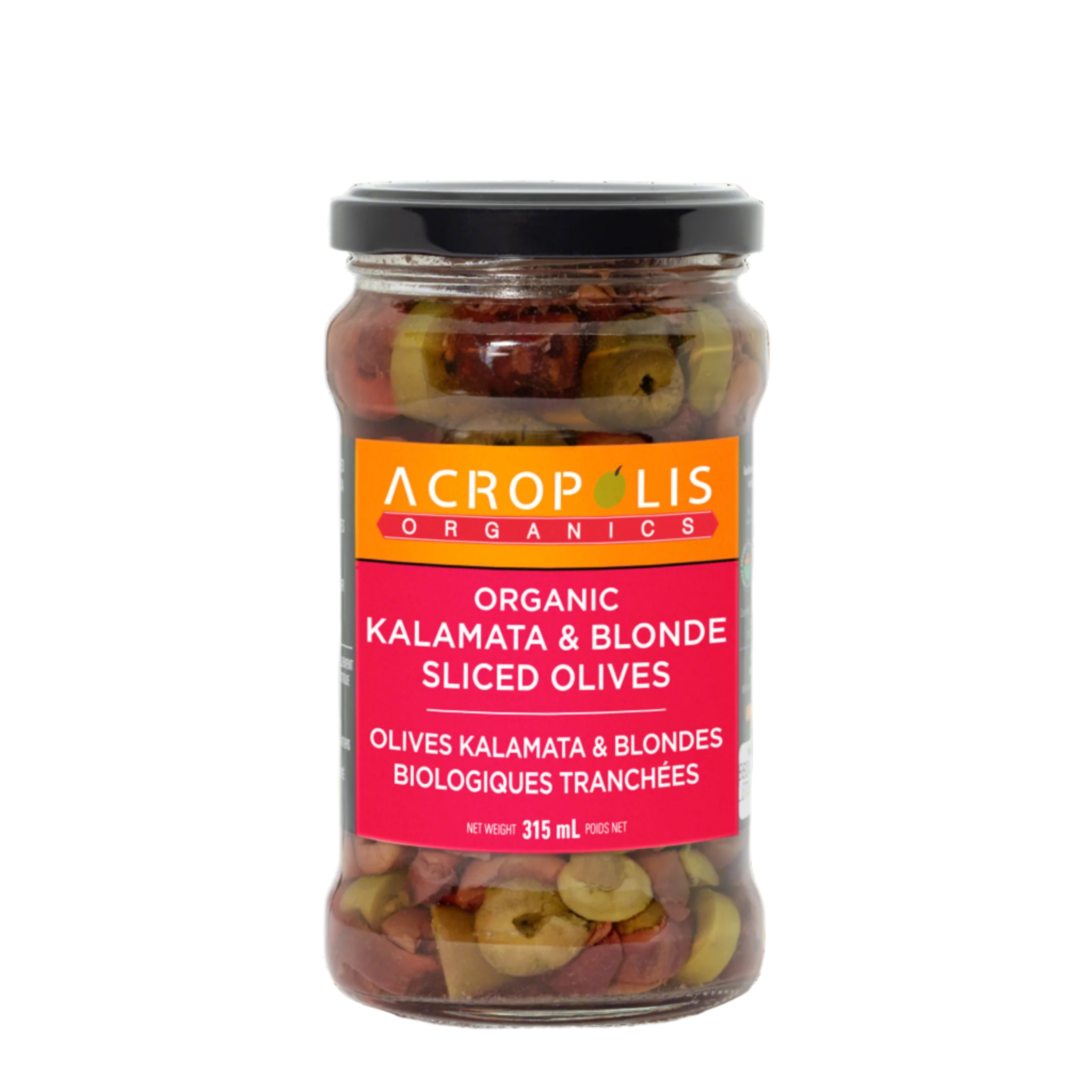 Acropolis Organics Organic Kalamata & Blonde Sliced Olives