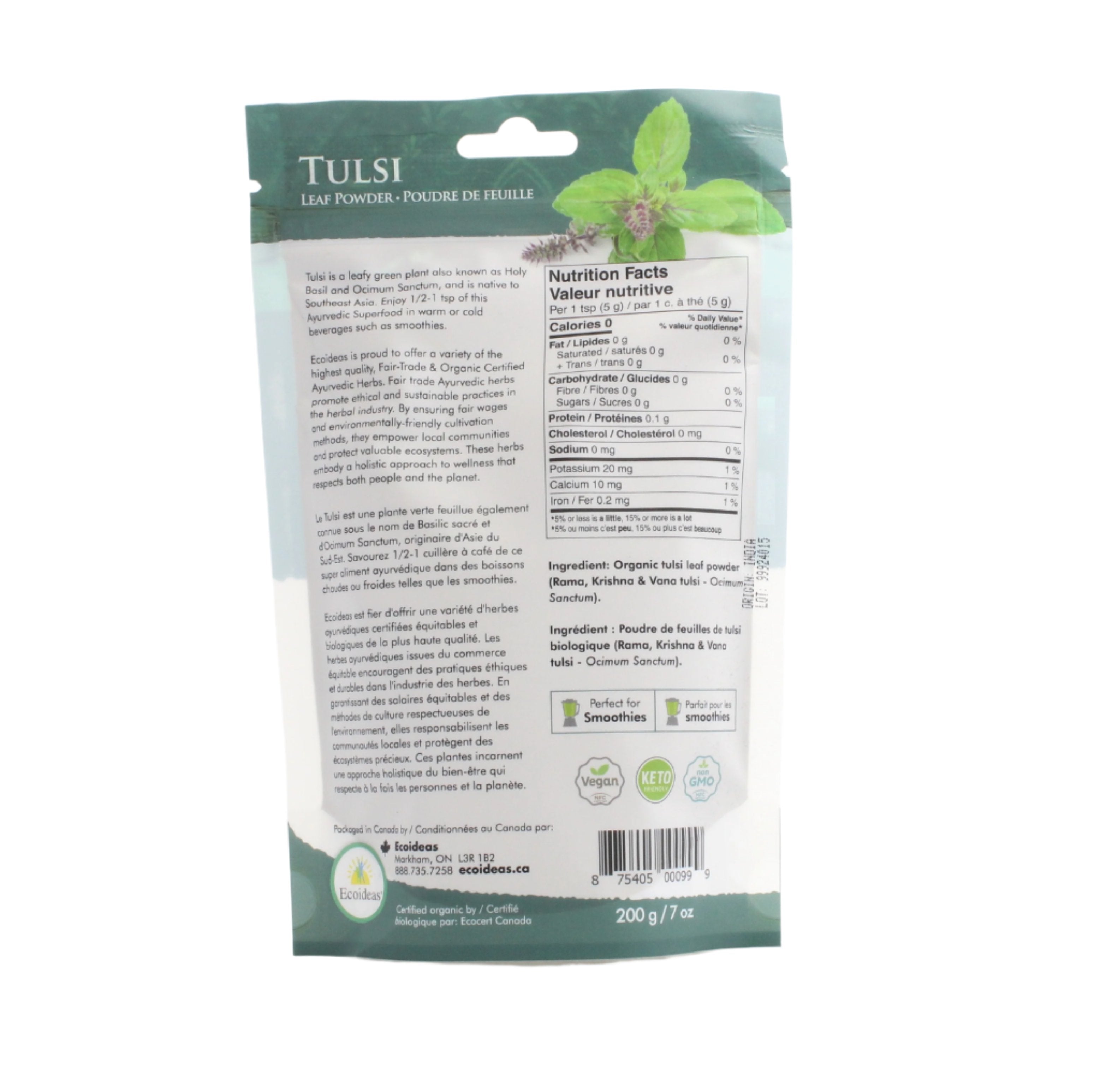 Ecoideas Organic Tulsi Leaf Powder