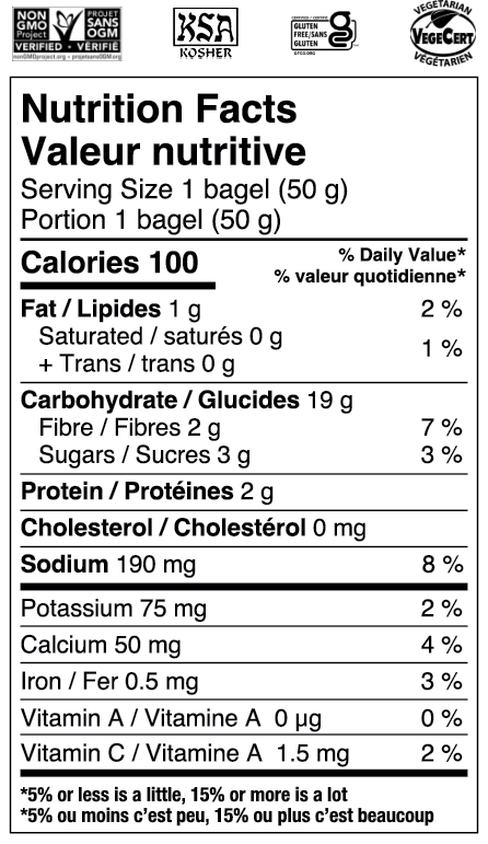 O'doughs Gluten Free Bagel Thins Original