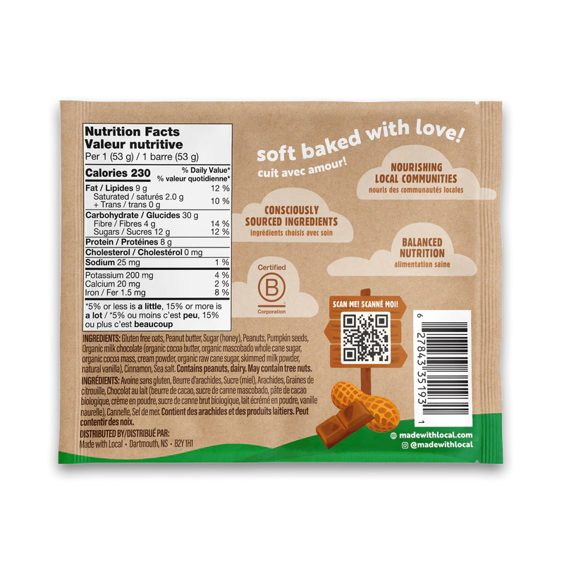 Made with Local Peanut Butter Blondie Bar